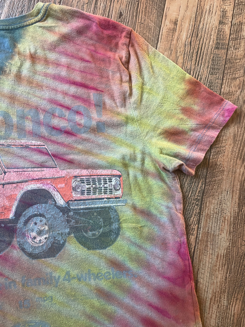 Ford Bronco Reverse Tie Dye Short Sleeve T-Shirt | Men's Medium