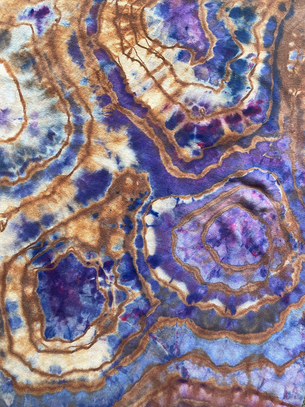 Mountain Eagle Terracotta and Violet Geode Short Sleeve Tie Dye T-Shirt | Men's 2XL