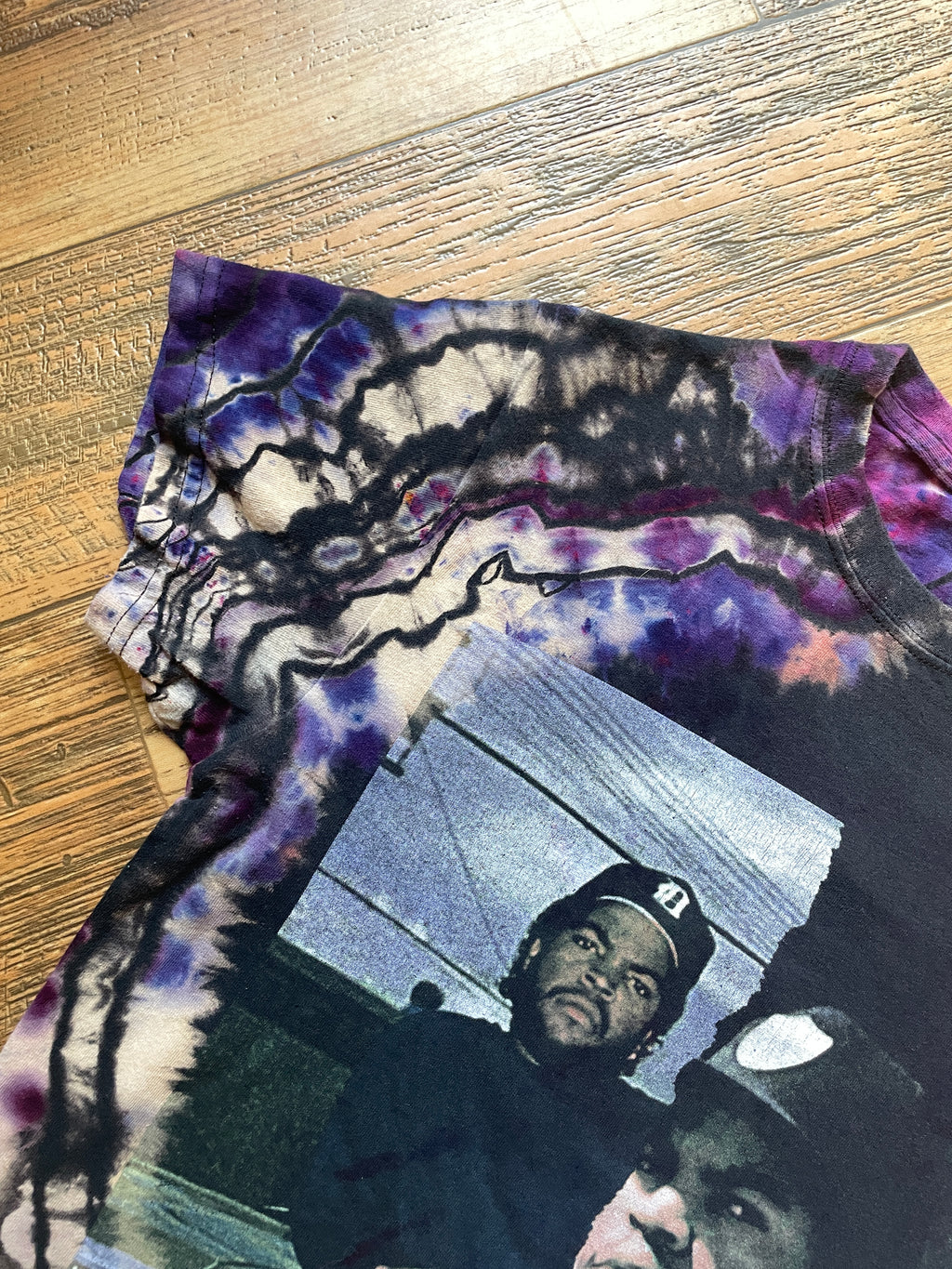 Ice Cube Black and Purple Geode Short Sleeve Tie Dye T-Shirt | Men's XS/Youth XS