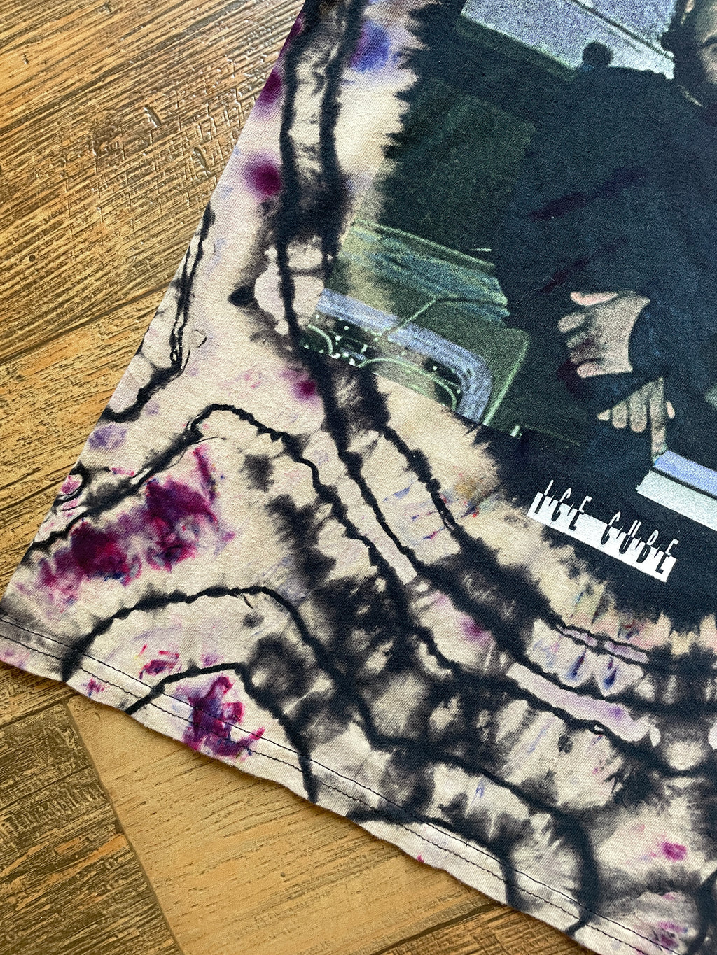 Ice Cube Black and Purple Geode Short Sleeve Tie Dye T-Shirt | Men's XS/Youth XS