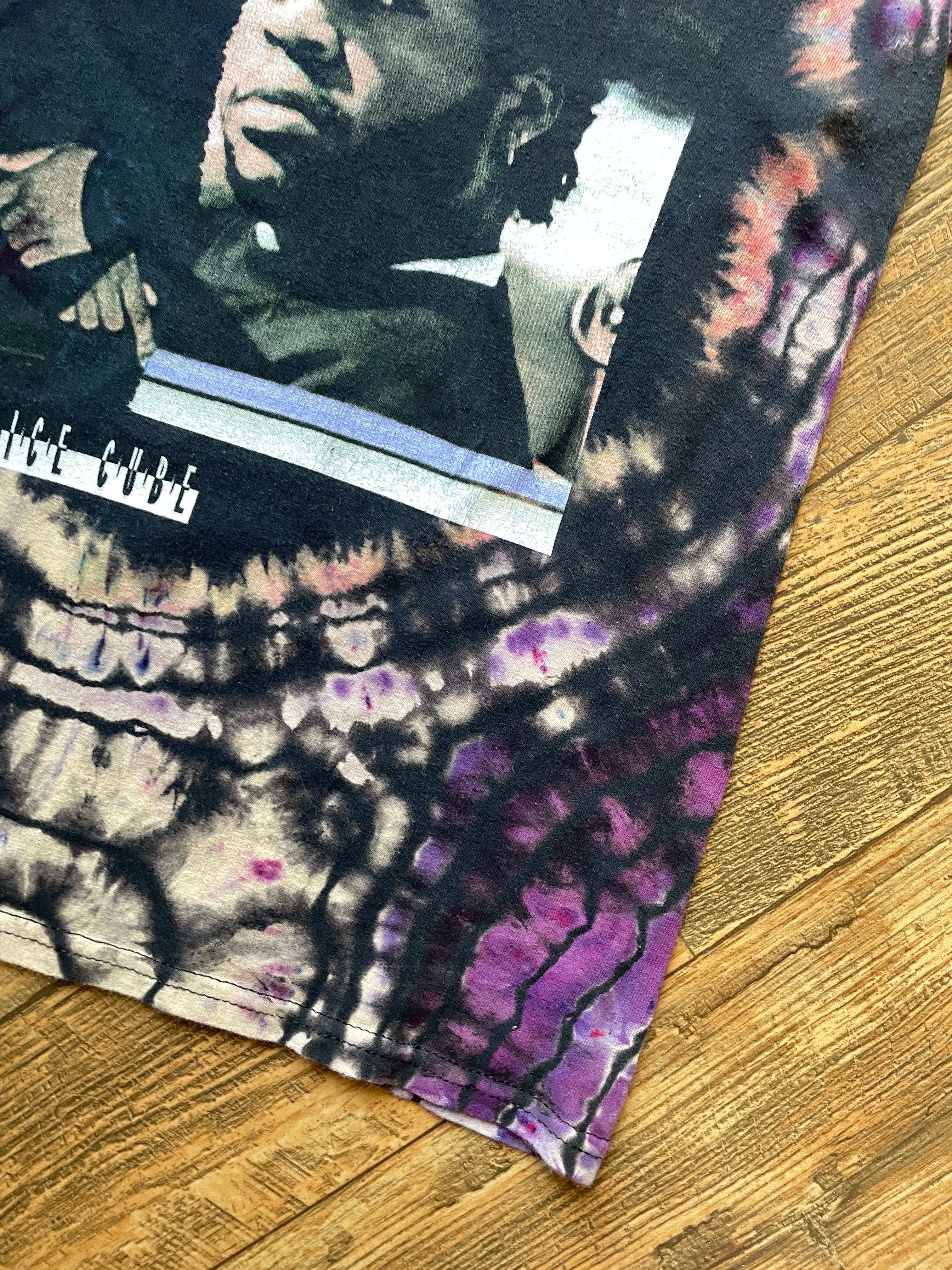 Ice Cube Black and Purple Geode Short Sleeve Tie Dye T-Shirt | Men's XS/Youth XS