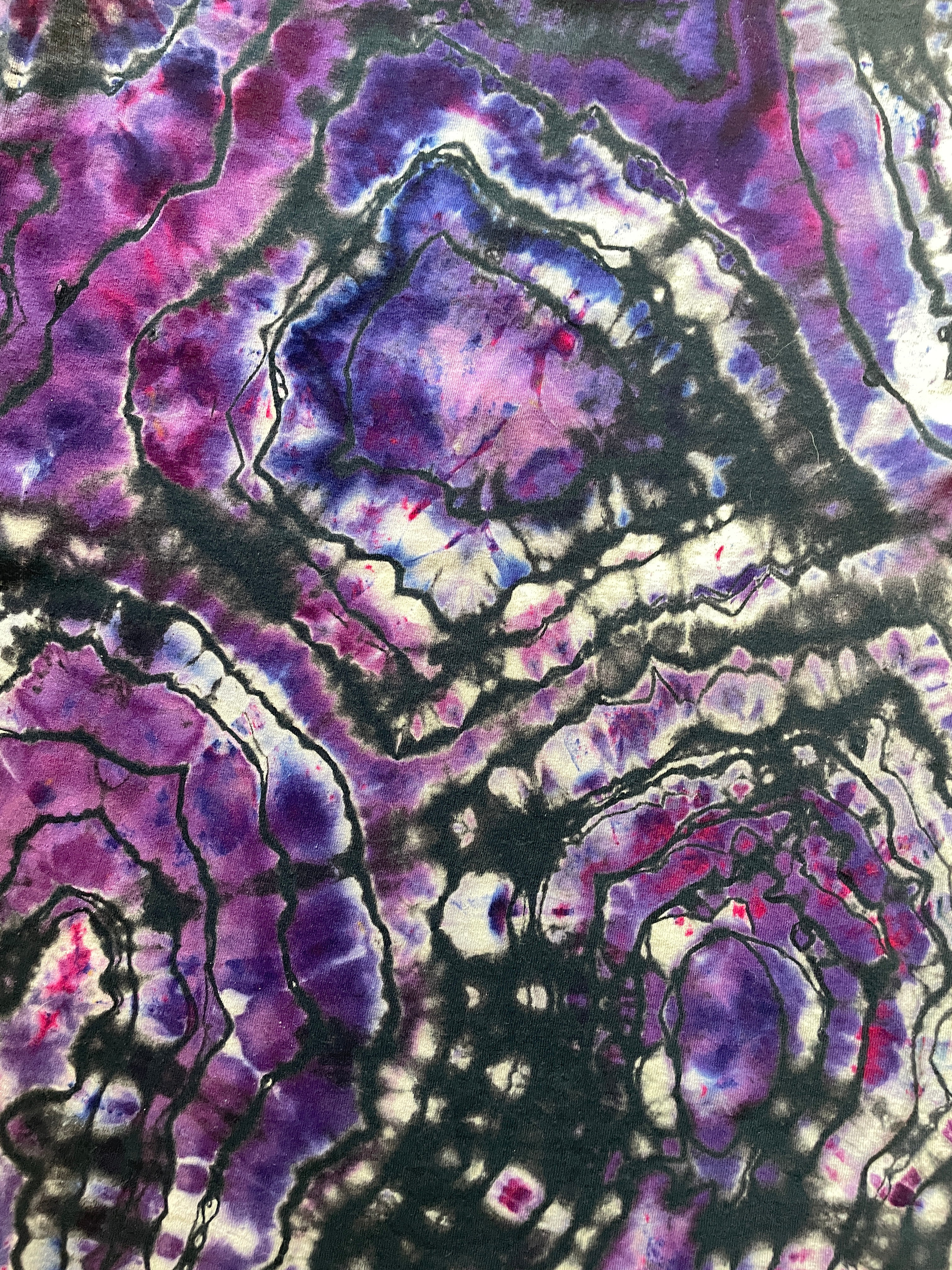 Ice Cube Black and Purple Geode Short Sleeve Tie Dye T-Shirt | Men's XS/Youth XS