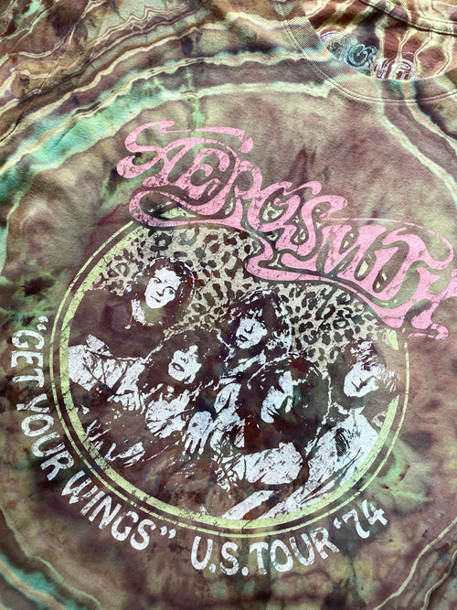 Aerosmith Fungi Geode Short Sleeve Tie Dye T-Shirt | Women's Large