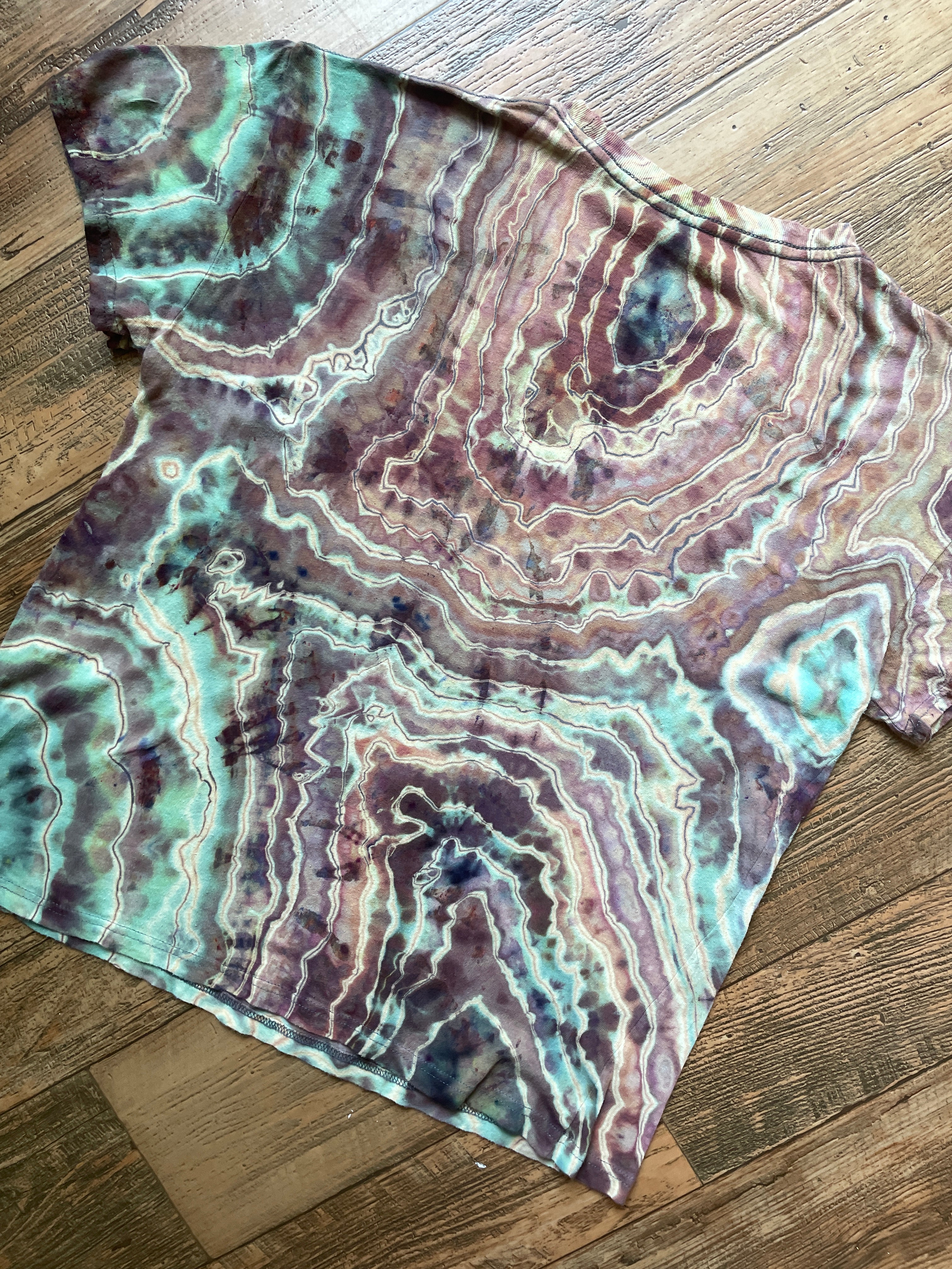 Aerosmith Fungi Geode Short Sleeve Tie Dye T-Shirt | Women's Large