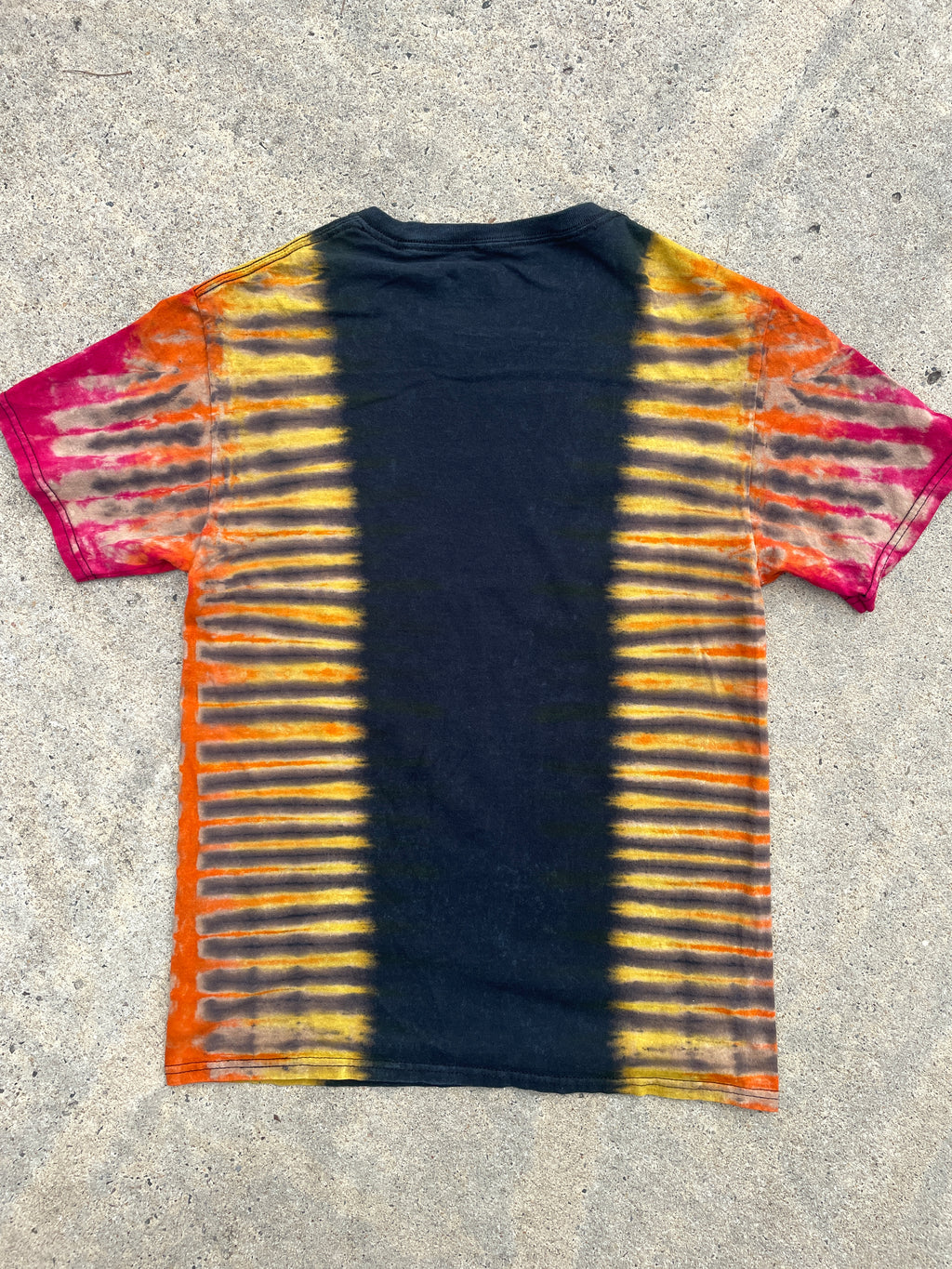 ACDC Highway to Hell Red and Black Short Sleeve Tie Dye T-Shirt | Men's XS