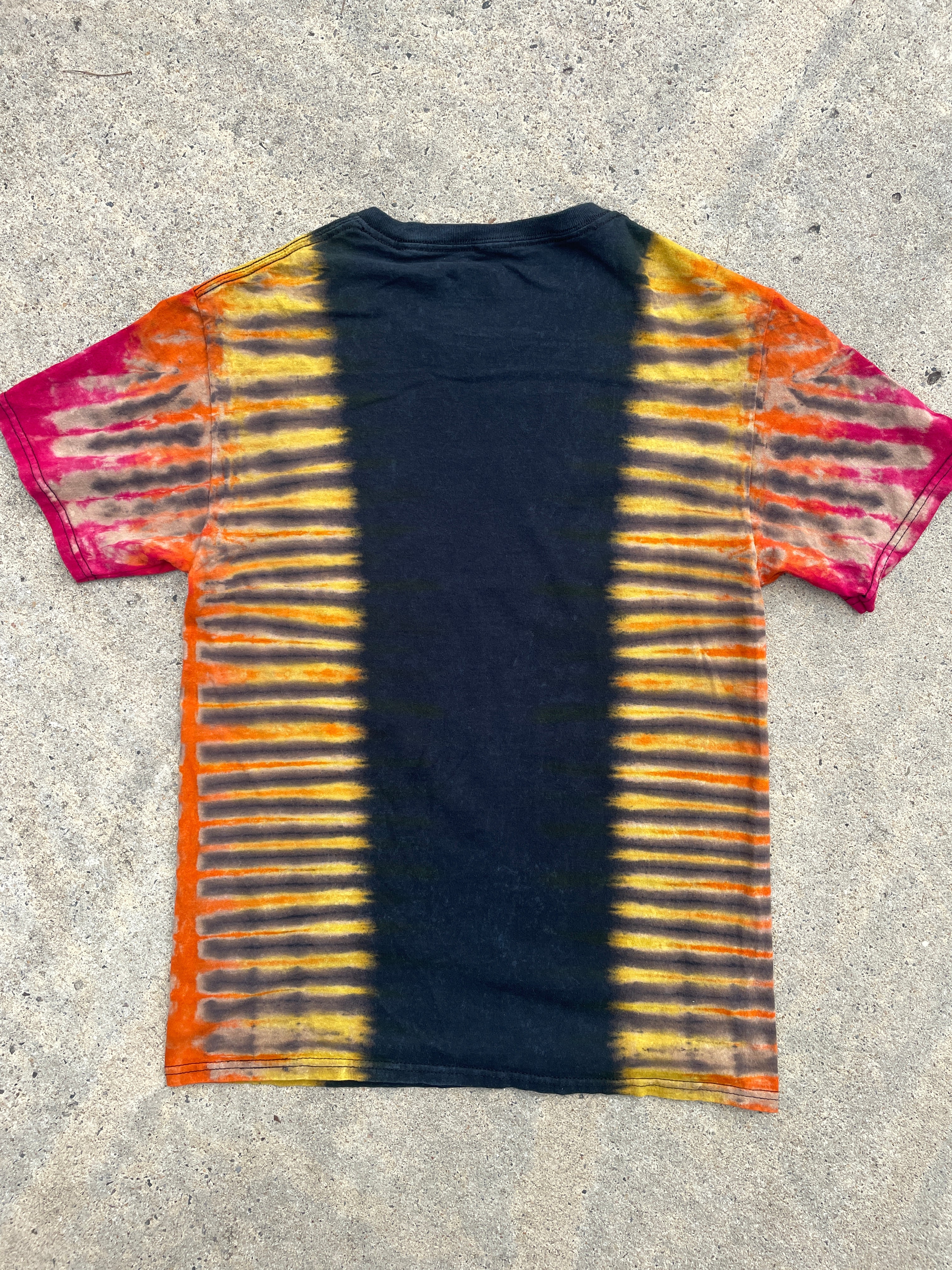 ACDC Highway to Hell Red and Black Short Sleeve Tie Dye T-Shirt | Men's XS