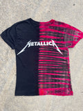 Metallica Red and Black Short Sleeve Tie Dye T-Shirt | Women's Medium