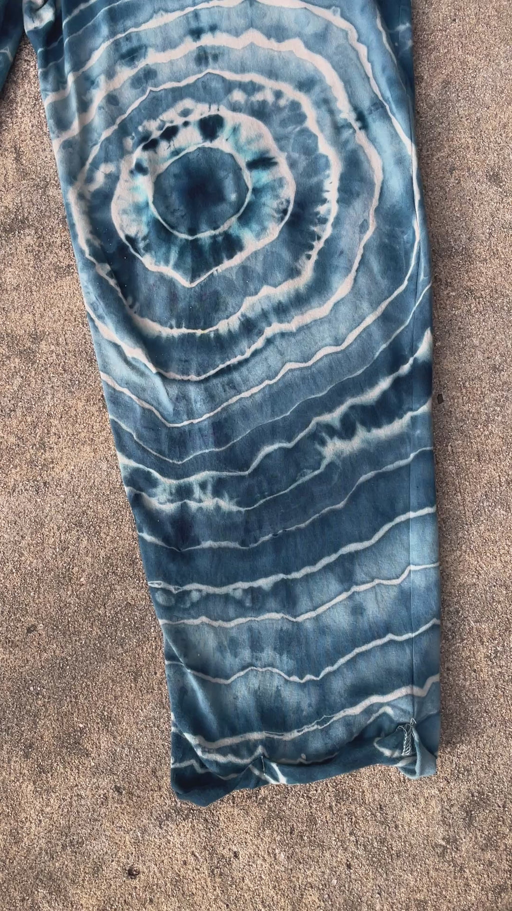 Blue Waves Tie Dye Jumpsuit | Women's Size Small/Medium | Blue and White Geode Jumper