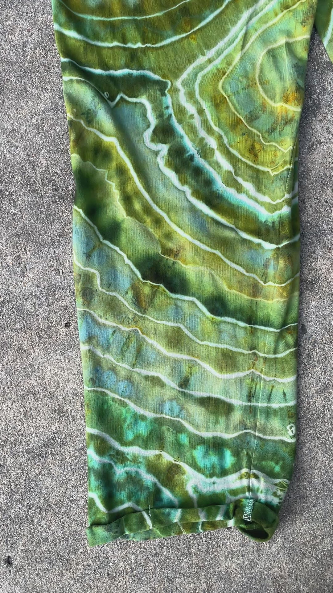 Groovy Green Tie Dye Jumpsuit | Women's Size Small/Medium | Green and Blue Geode Jumper