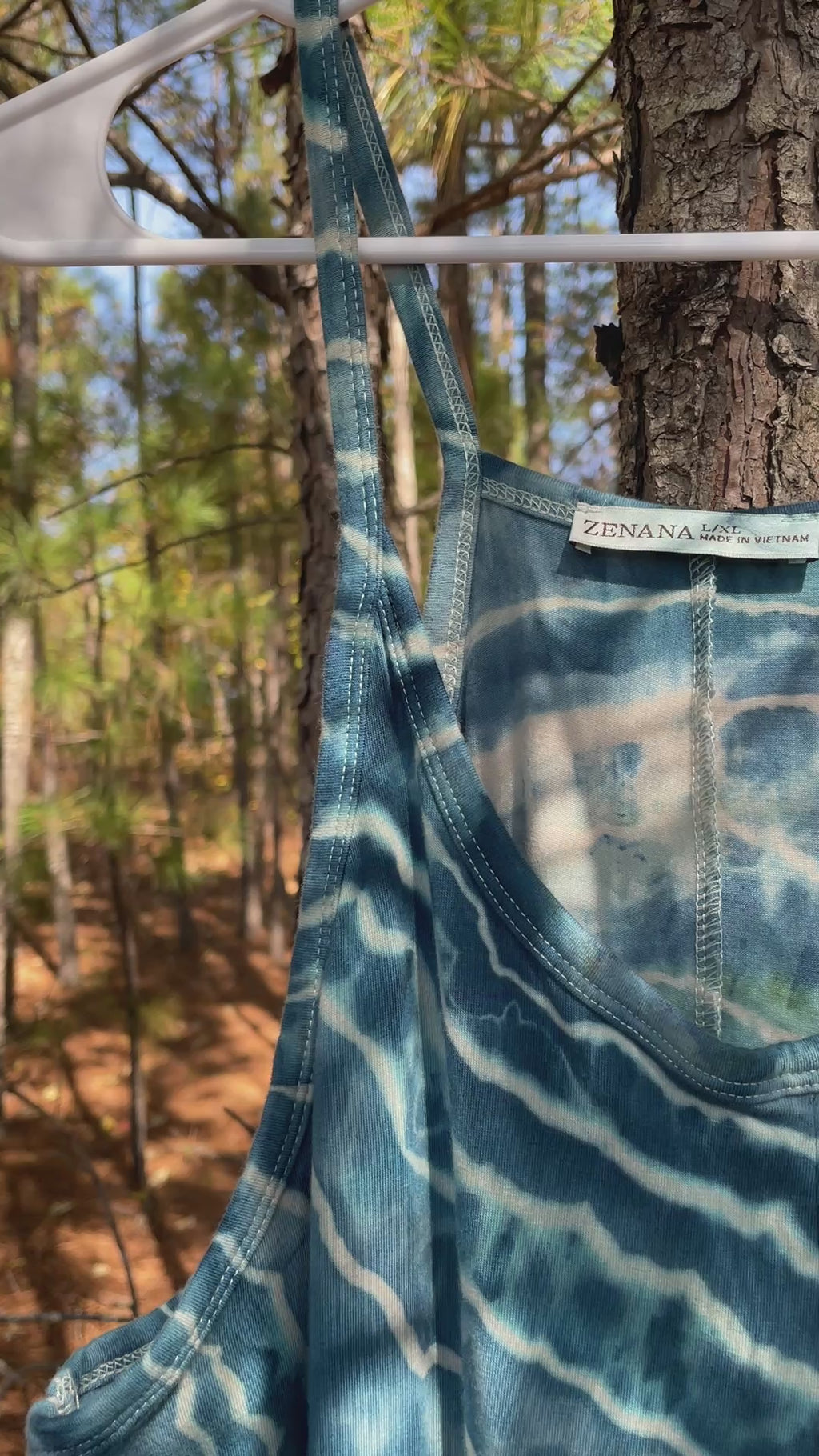 Blue Waves Tie Dye Jumpsuit | Women's Size Large/XL | Blue and White Geode Jumper