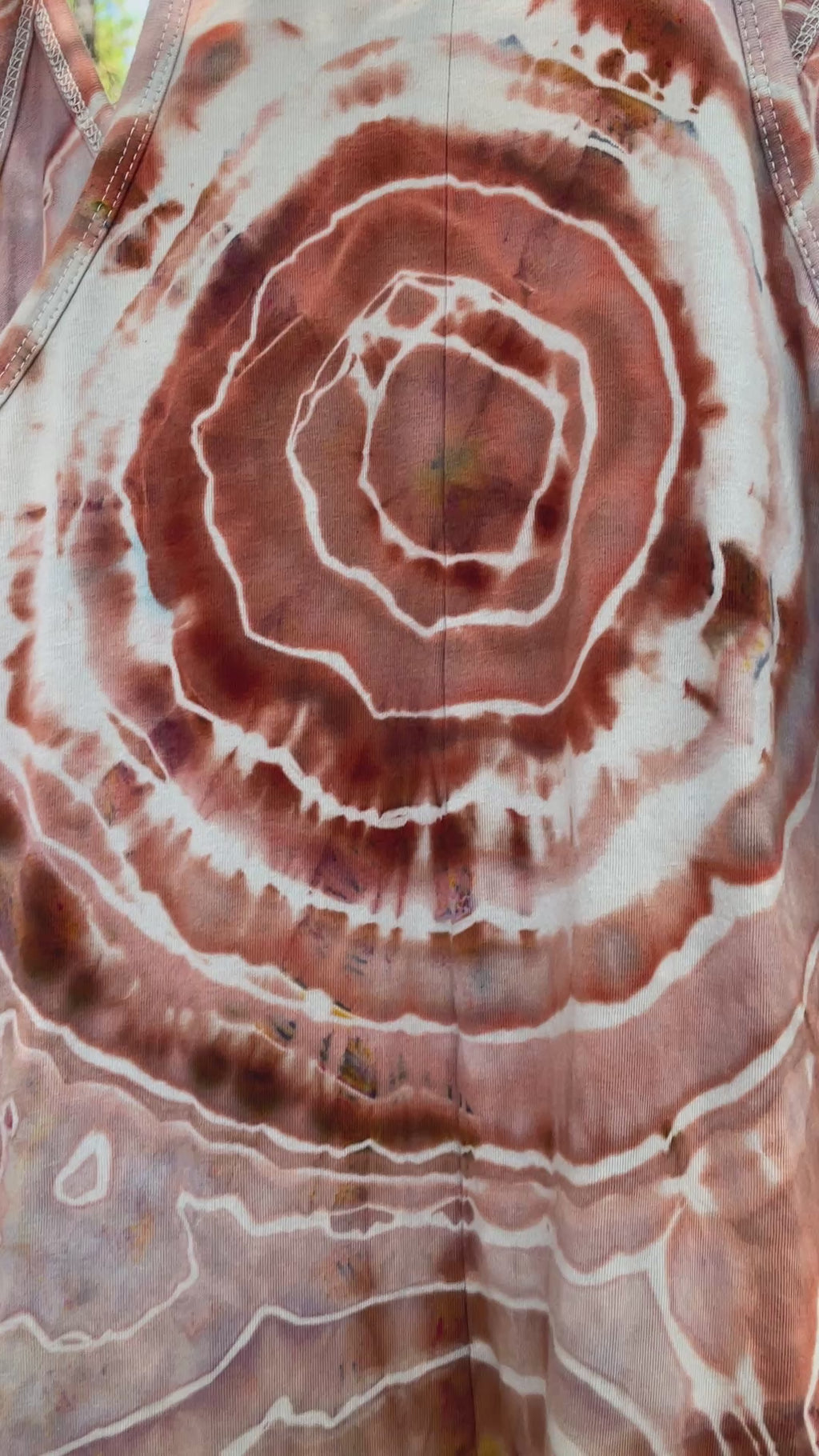 Sandstone Tie Dye Jumpsuit | Women's Size Large/XL | Terracotta Earth Tones Geode Jumper