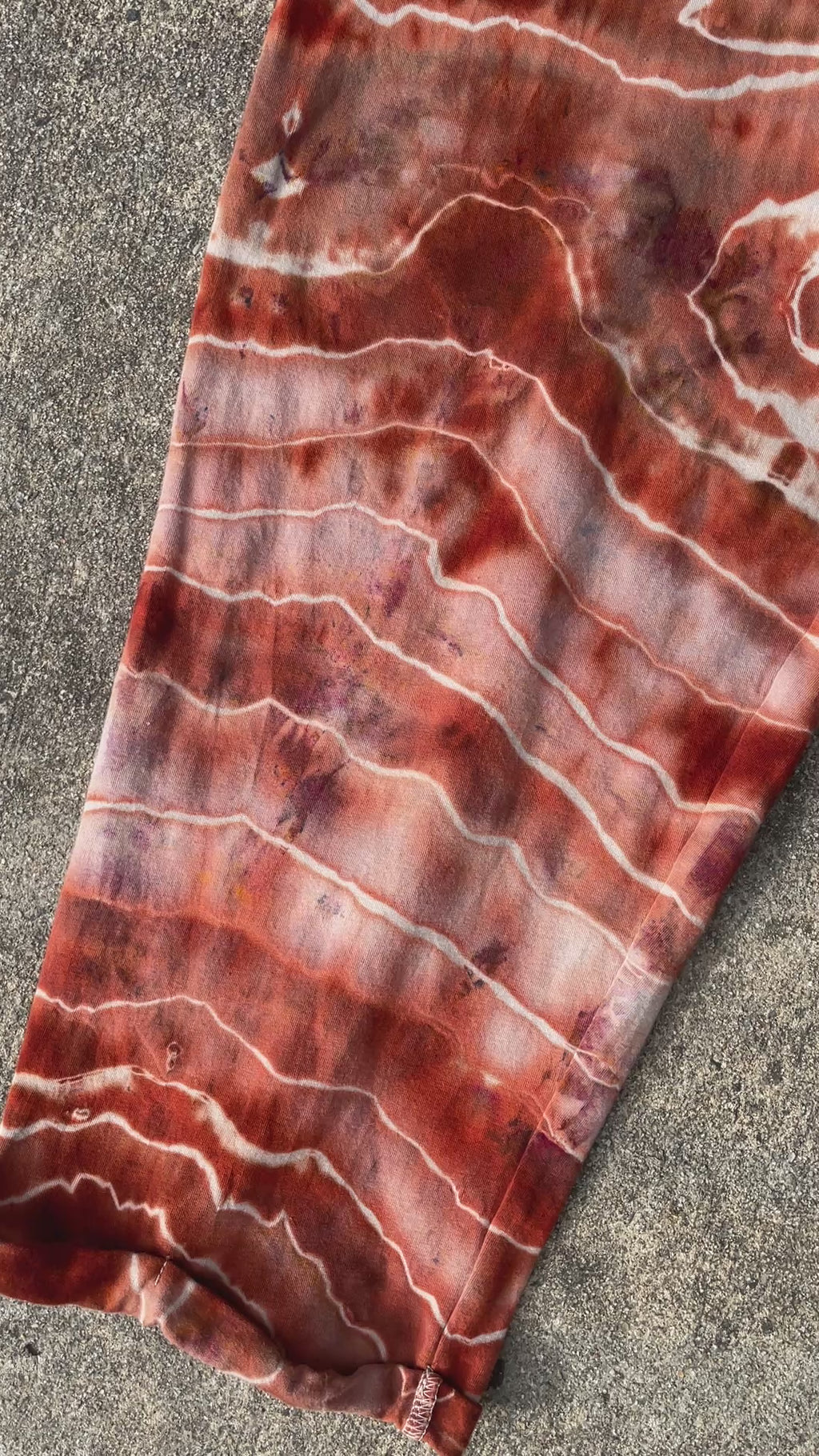 Sandstone Tie Dye Jumpsuit | Women's Size Large/XL | Terracotta Earth Tones Geode Jumper