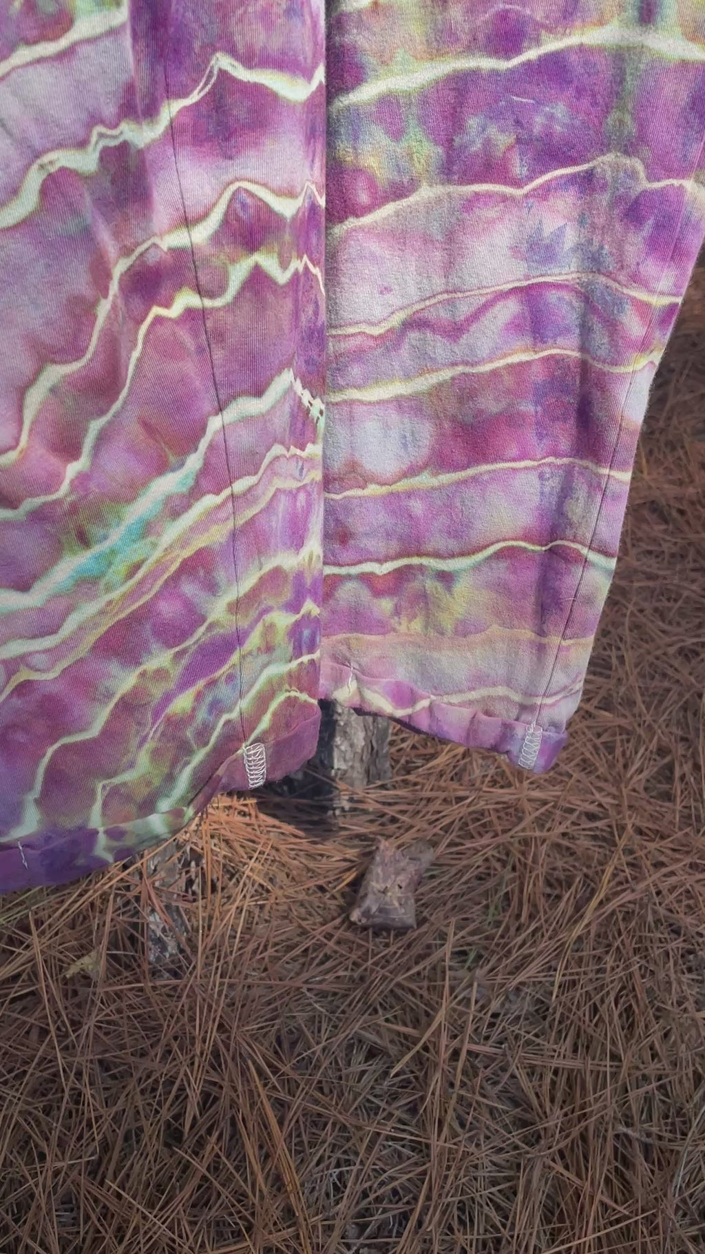 Mood Ring Tie Dye Jumpsuit | Women's Size Small/Medium | Purple and Blue Geode Jumper