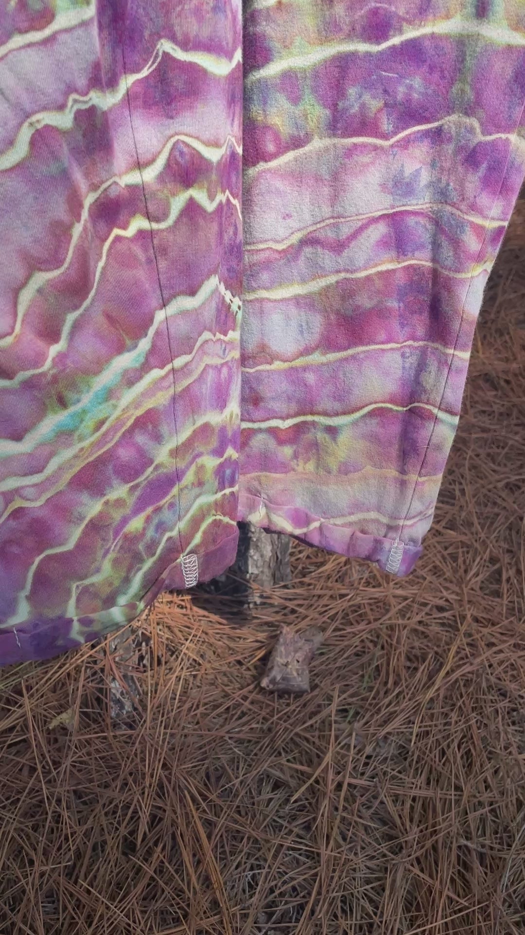 Mood Ring Tie Dye Jumpsuit | Women's Size Small/Medium | Purple and Blue Geode Jumper