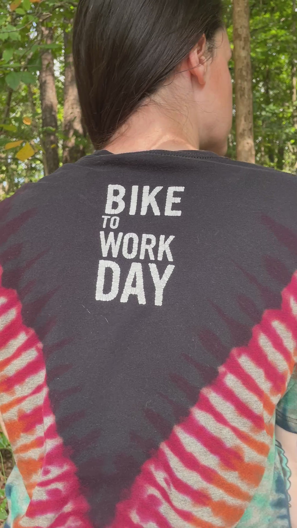 Specialized Bike to Work Day Short Sleeve Reverse Tie Dye T-Shirt (Men's Medium)