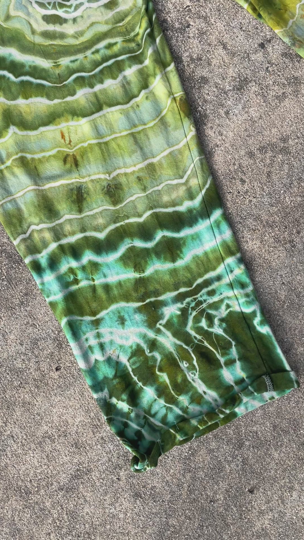 Groovy Green Tie Dye Jumpsuit | Women's Size Large/XL | Green and Blue Geode Jumper