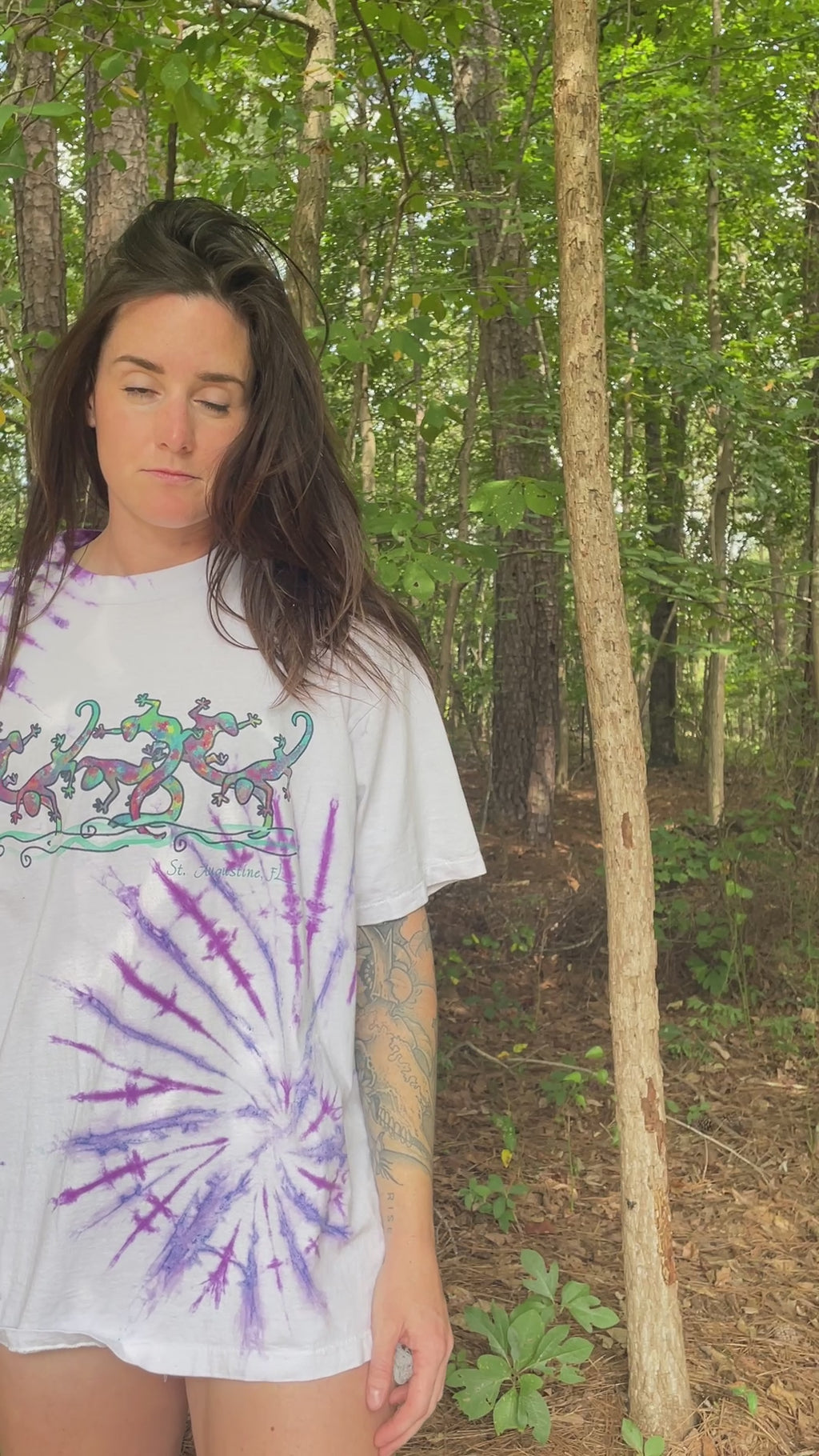 St. Augustine Florida Lizards Short Sleeve Tie Dye T-Shirt (Men's XL)