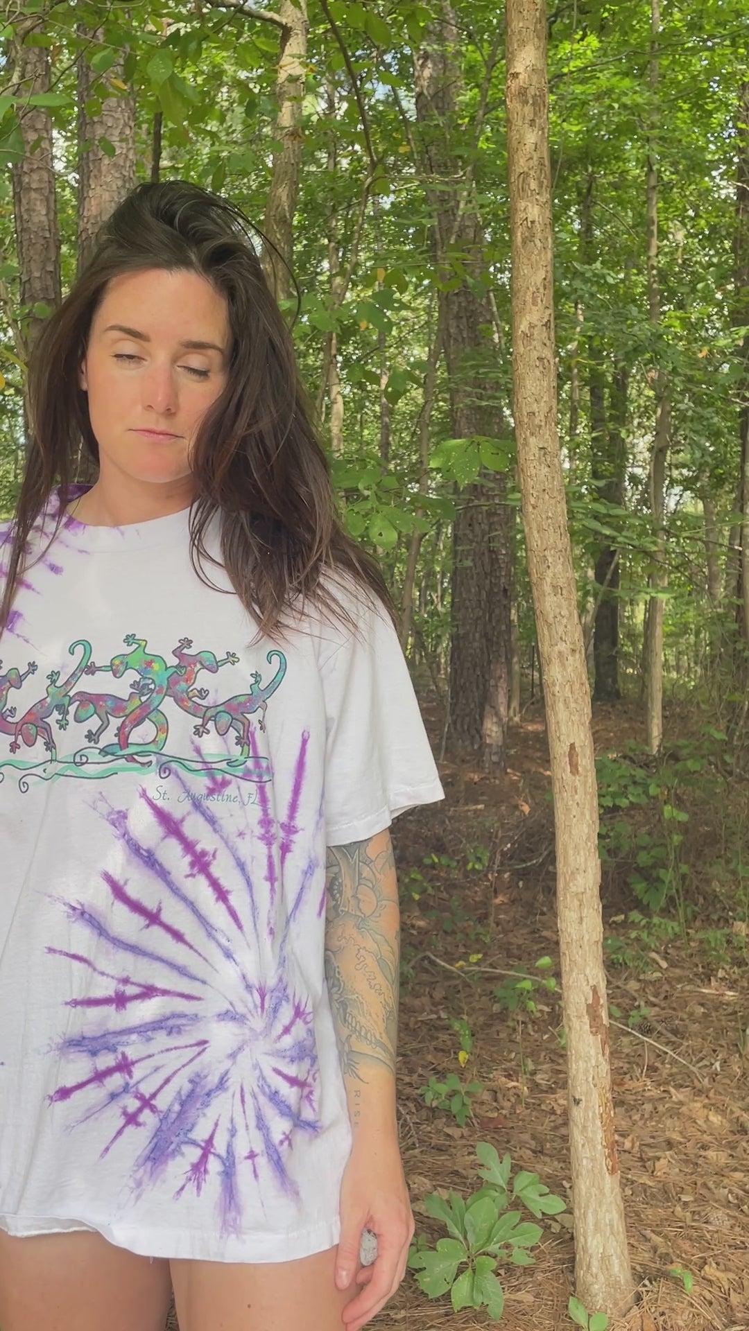 St. Augustine Florida Lizards Short Sleeve Tie Dye T-Shirt (Men's XL)