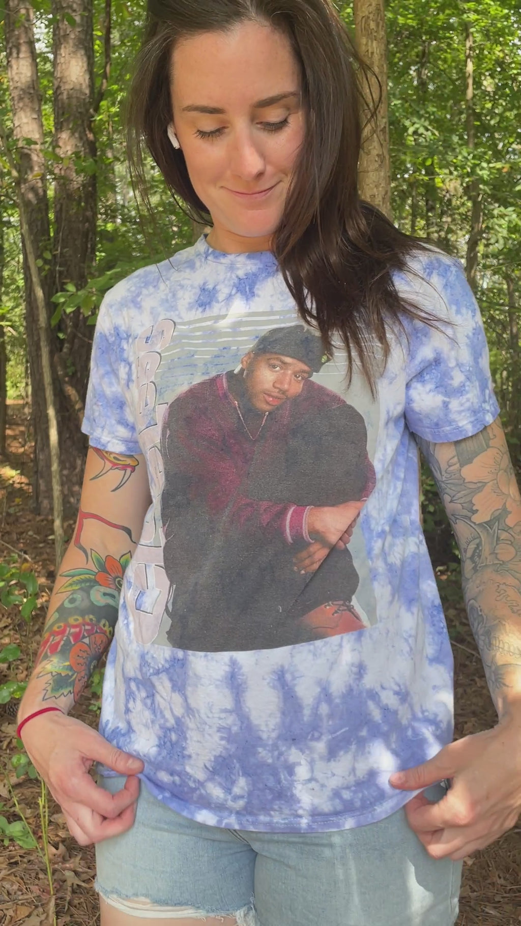 Clueless Murray (Donald Faison) Pastel Purple Tie Dye Short Sleeve T-Shirt (Men's Medium)