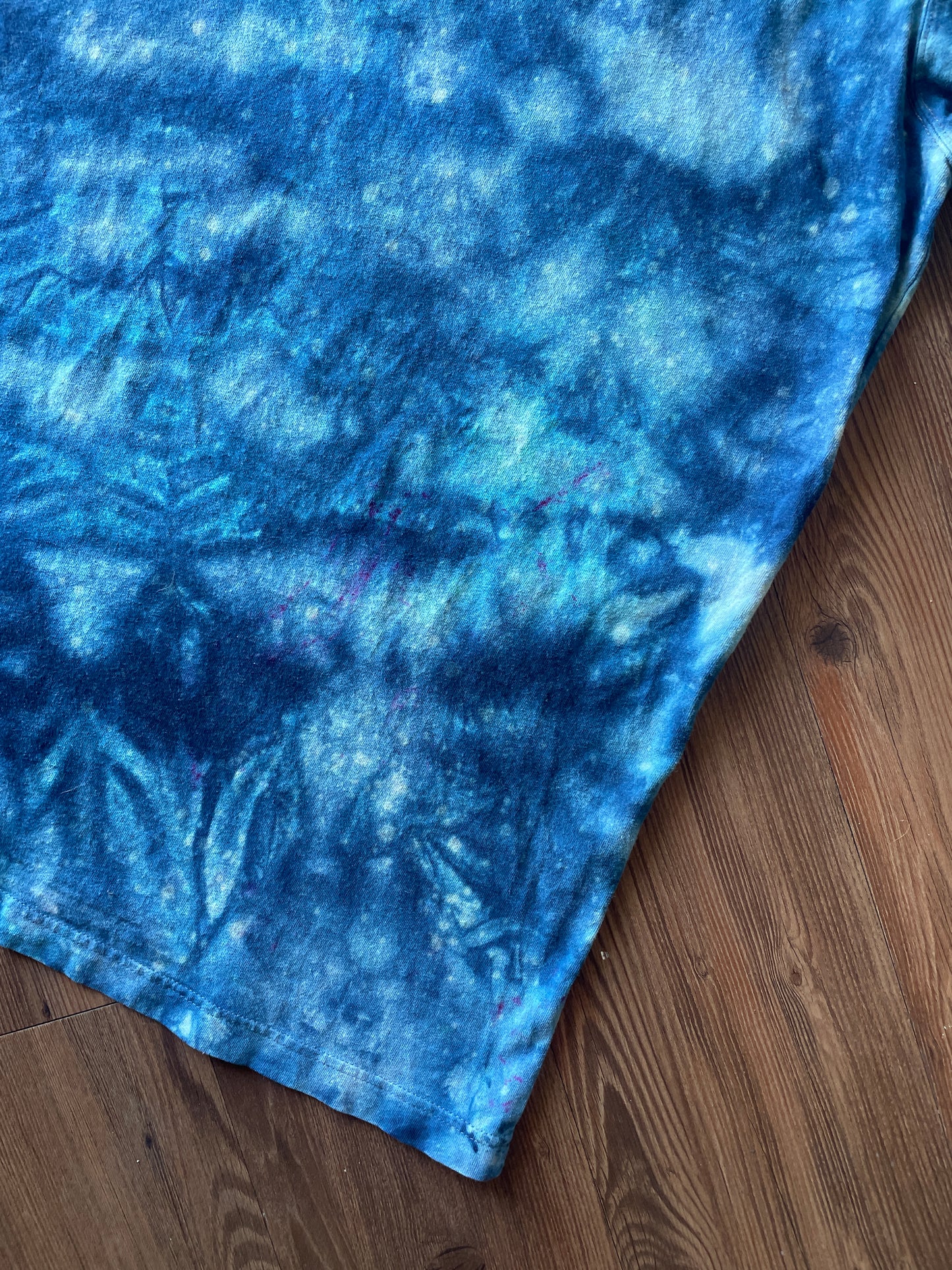 2XL Men’s Carhartt Galaxy Dyed Handmade Tie Dye T-Shirt | Shades of Blue Tie Dye Short Sleeve