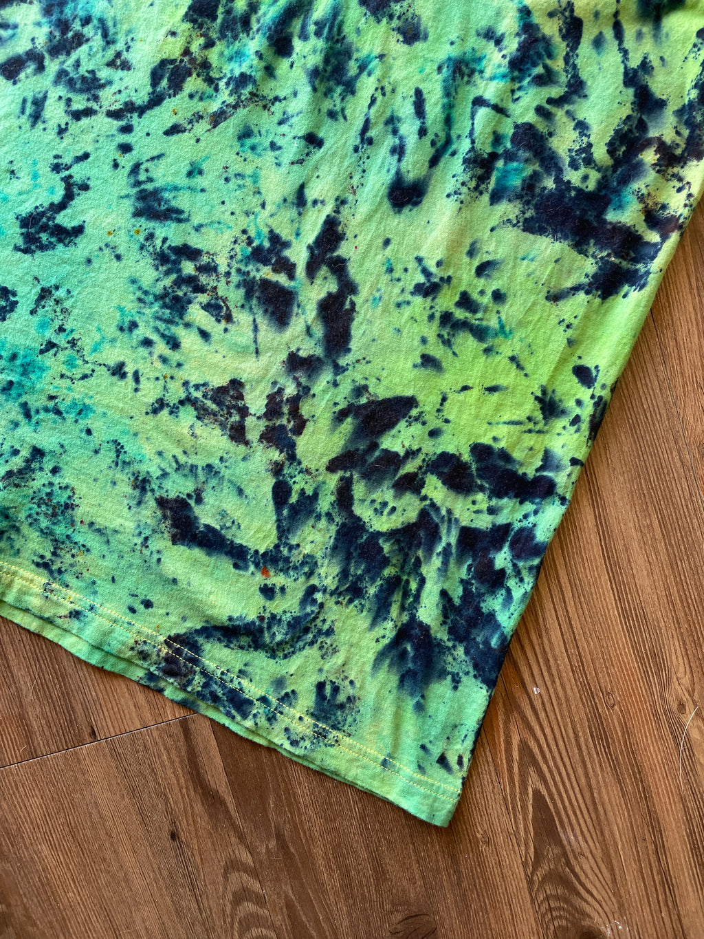 3XL Men’s Green Galaxy Dyed Handmade Tie Dye T-Shirt | Shades of Green American Apparel Tie Dye Short Sleeve