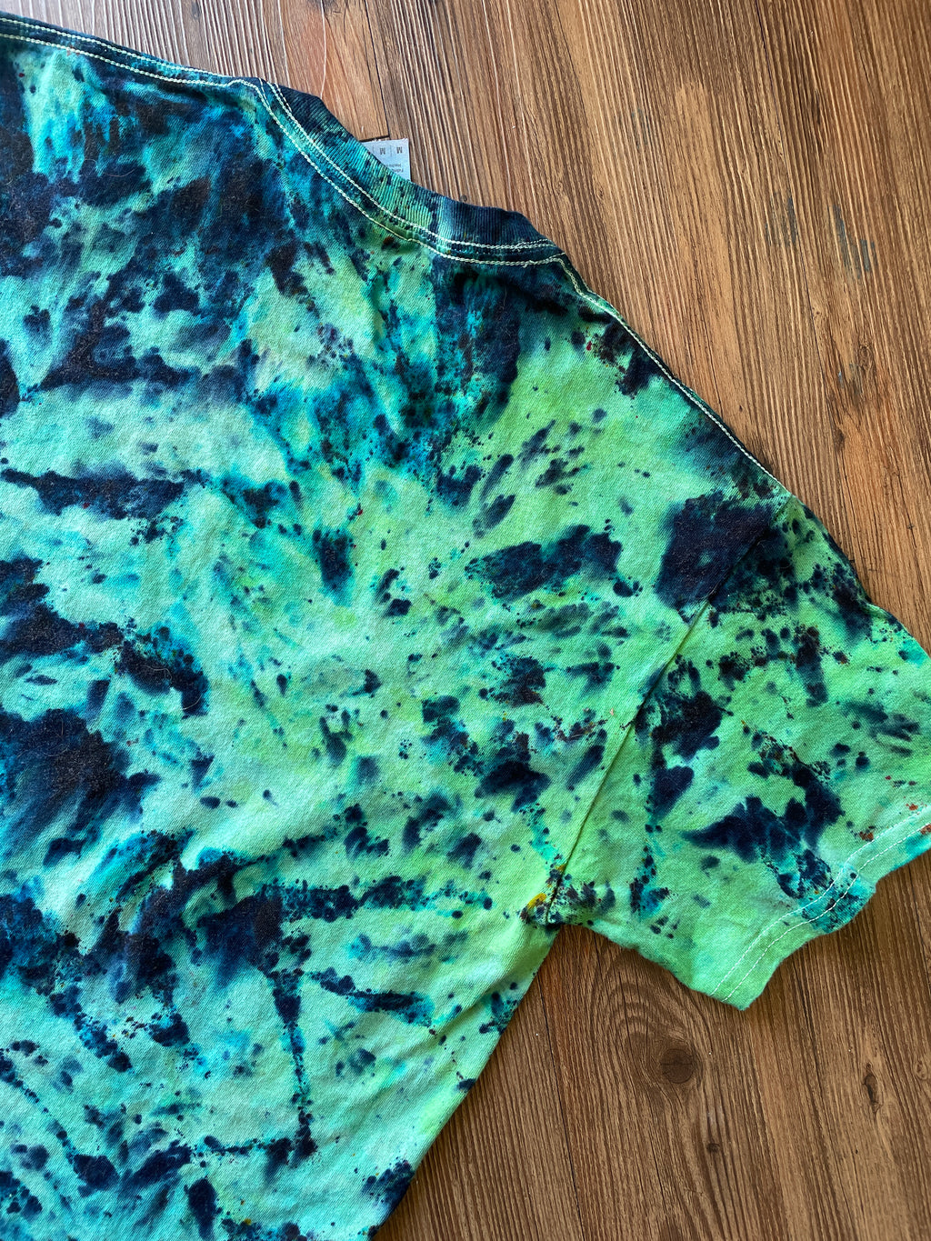 Medium Men’s Green Galaxy Dyed Handmade Tie Dye T-Shirt | Shades of Green Tie Dye Short Sleeve