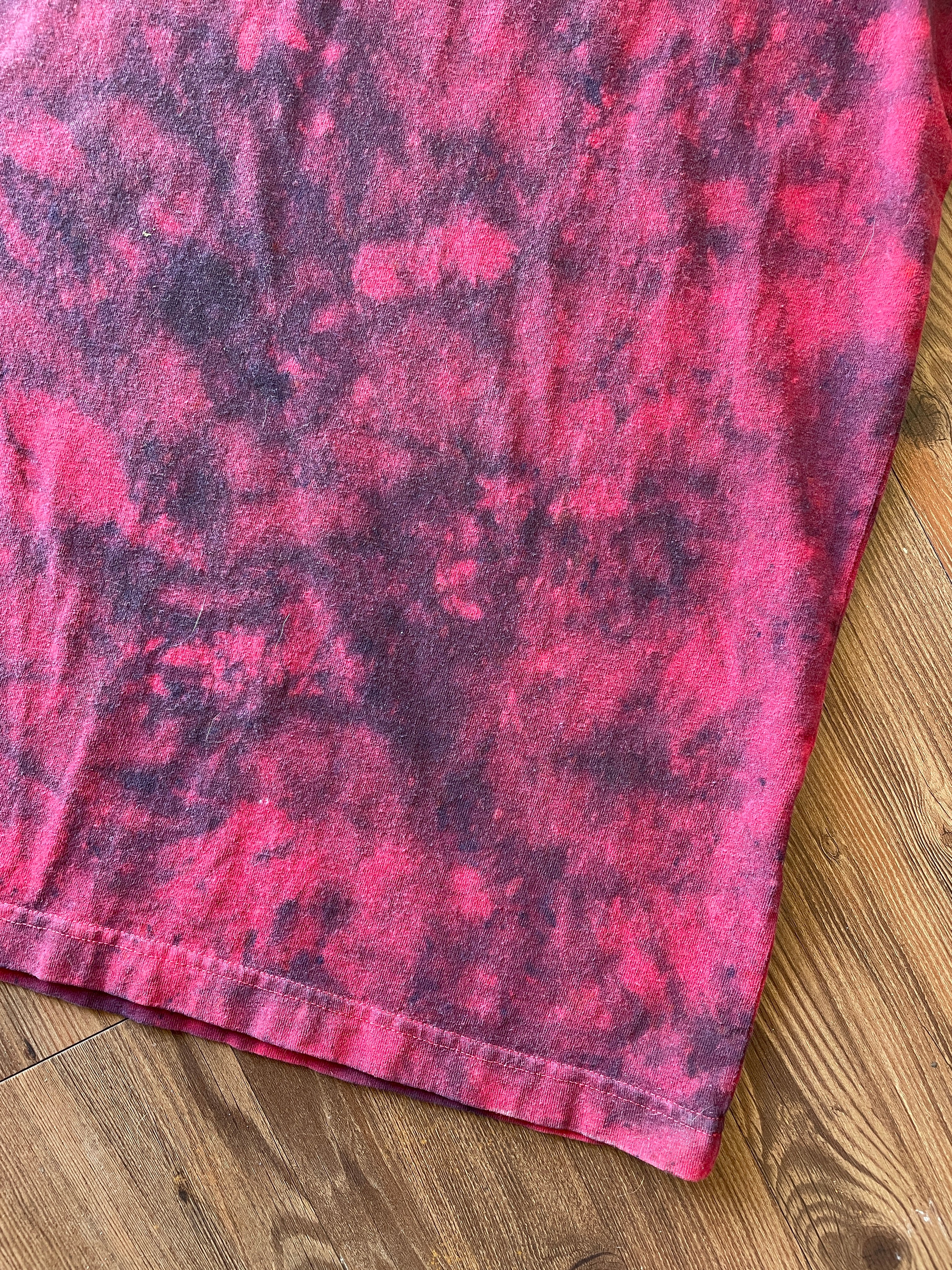 3XL Men’s Red and Black Carhartt Galaxy Dyed Handmade Tie Dye Short Sleeve T-Shirt