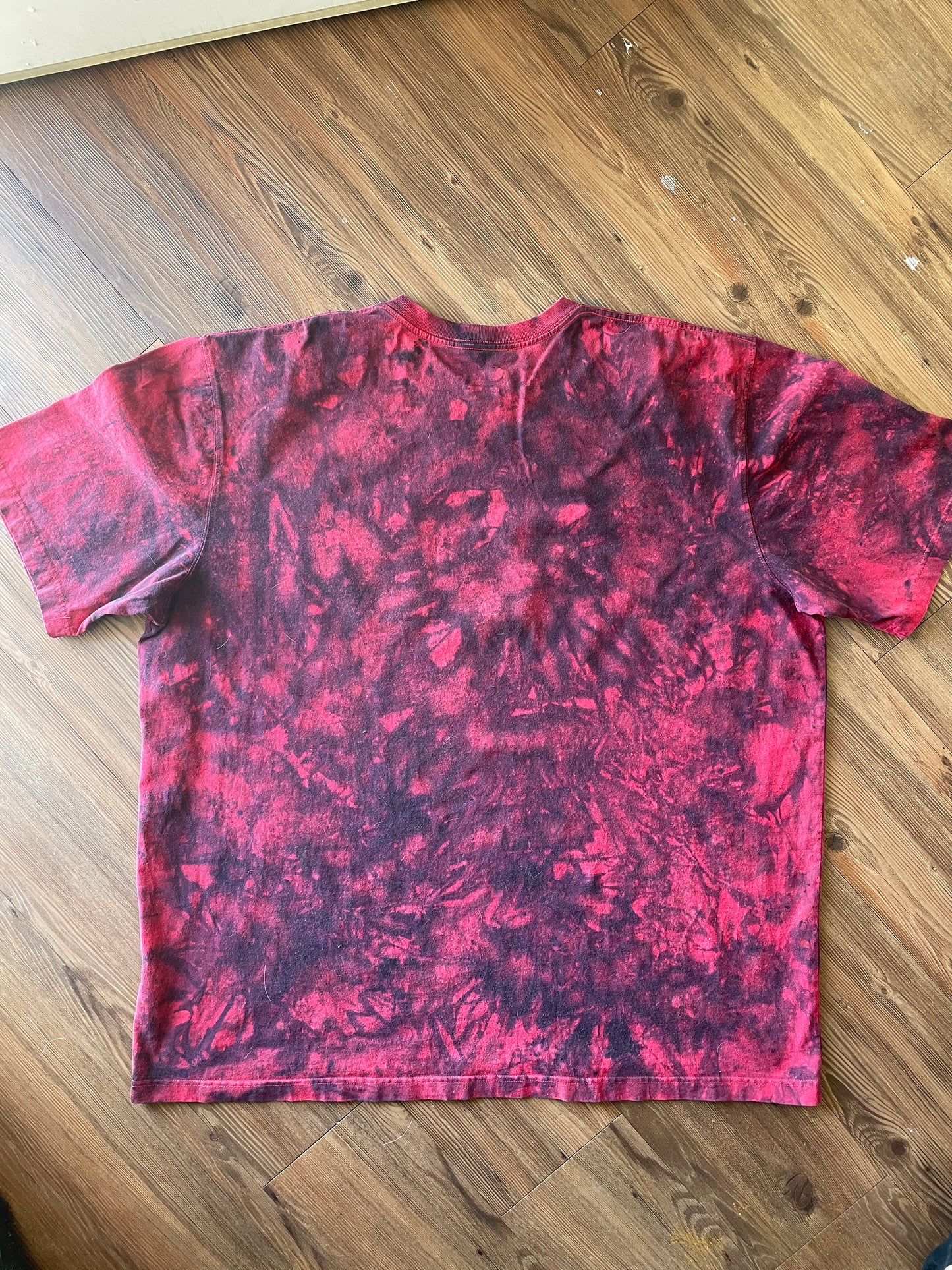 3XL Men’s Red and Black Carhartt Galaxy Dyed Handmade Tie Dye Short Sleeve T-Shirt
