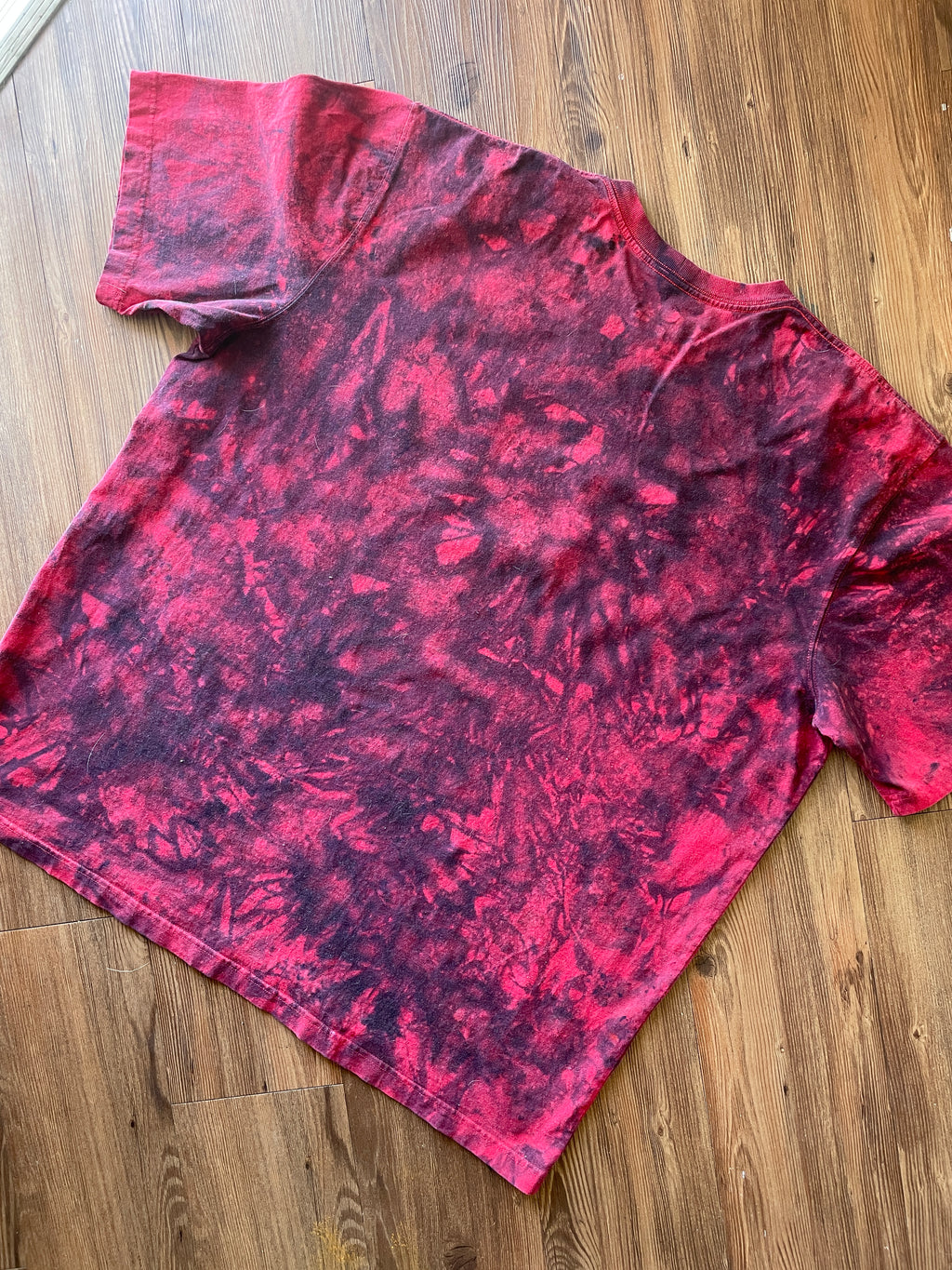 3XL Men’s Red and Black Carhartt Galaxy Dyed Handmade Tie Dye Short Sleeve T-Shirt