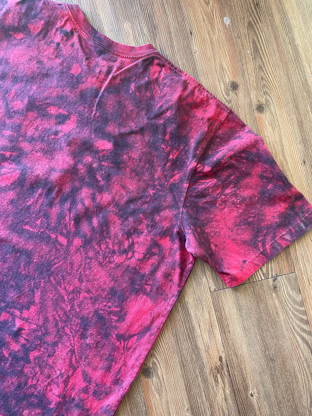 3XL Men’s Red and Black Carhartt Galaxy Dyed Handmade Tie Dye Short Sleeve T-Shirt