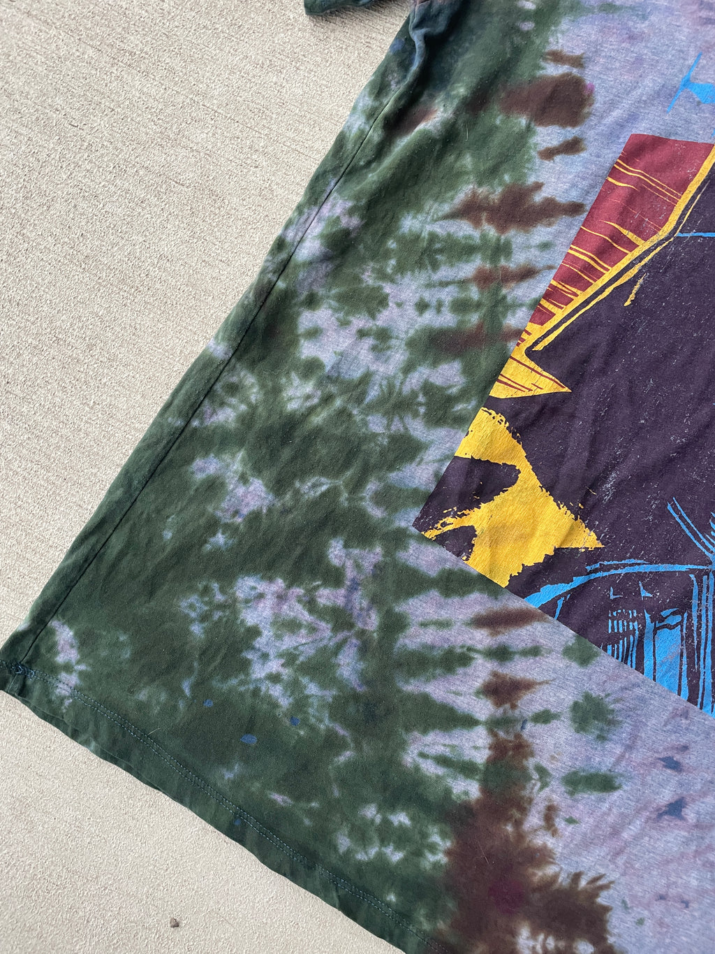 2XL Men’s Darth Vader Handmade Tie Dye T-Shirt | Star Wars Earth Tones Reverse Tie Dye Short Sleeve