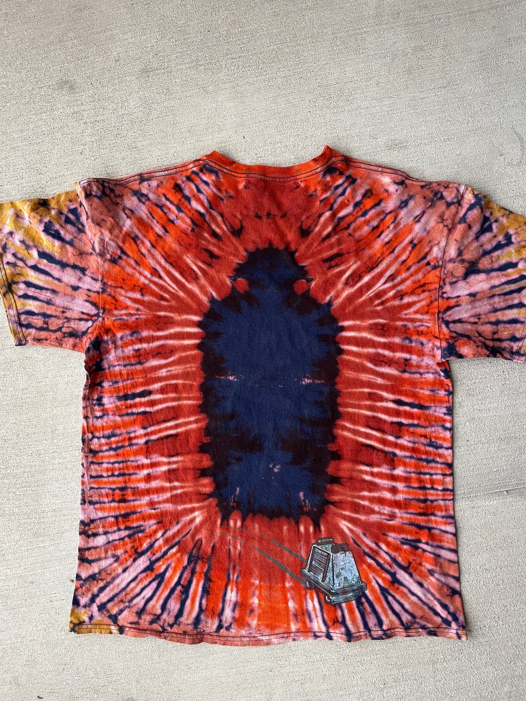 XL Men’s Star Wars Bots Handmade Tie Dye T-Shirt | Warm Earth Tones Reverse Tie Dye Short Sleeve