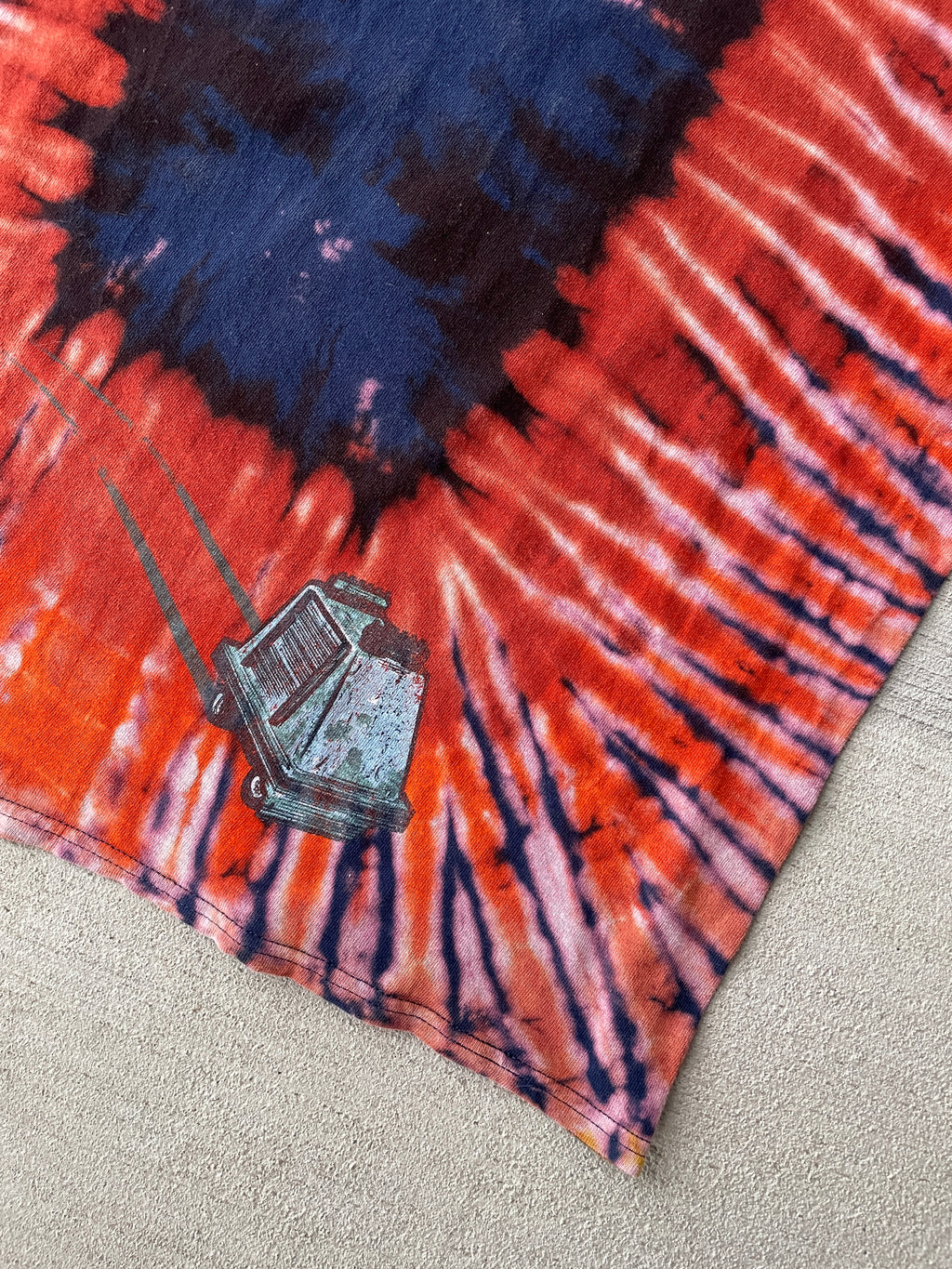 XL Men’s Star Wars Bots Handmade Tie Dye T-Shirt | Warm Earth Tones Reverse Tie Dye Short Sleeve