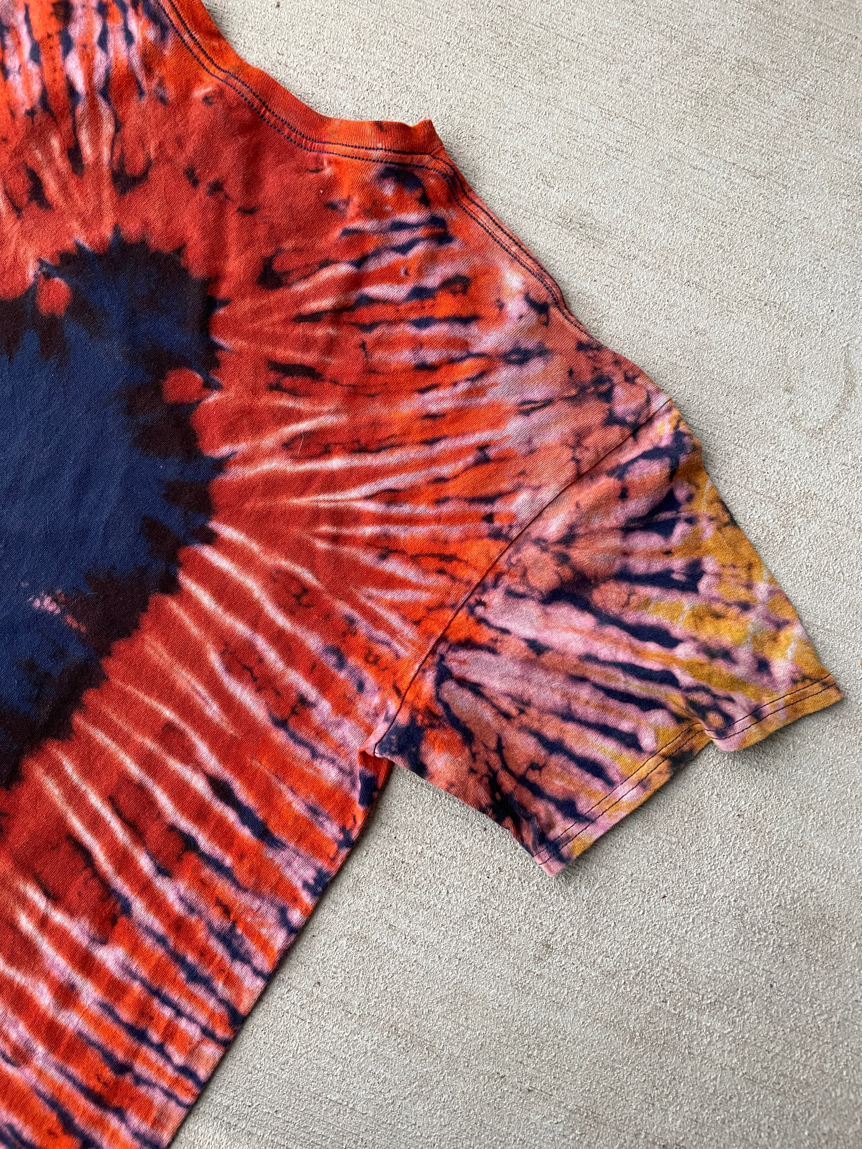 XL Men’s Star Wars Bots Handmade Tie Dye T-Shirt | Warm Earth Tones Reverse Tie Dye Short Sleeve