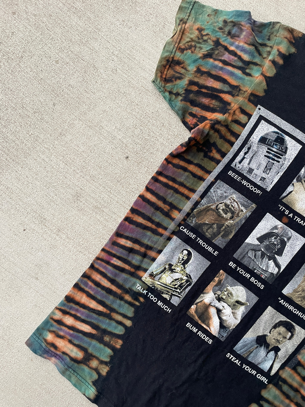 Small Men’s Star Wars Most Likely To… Handmade Tie Dye T-Shirt | Star Wars Characters Reverse Tie Dye Short Sleeve