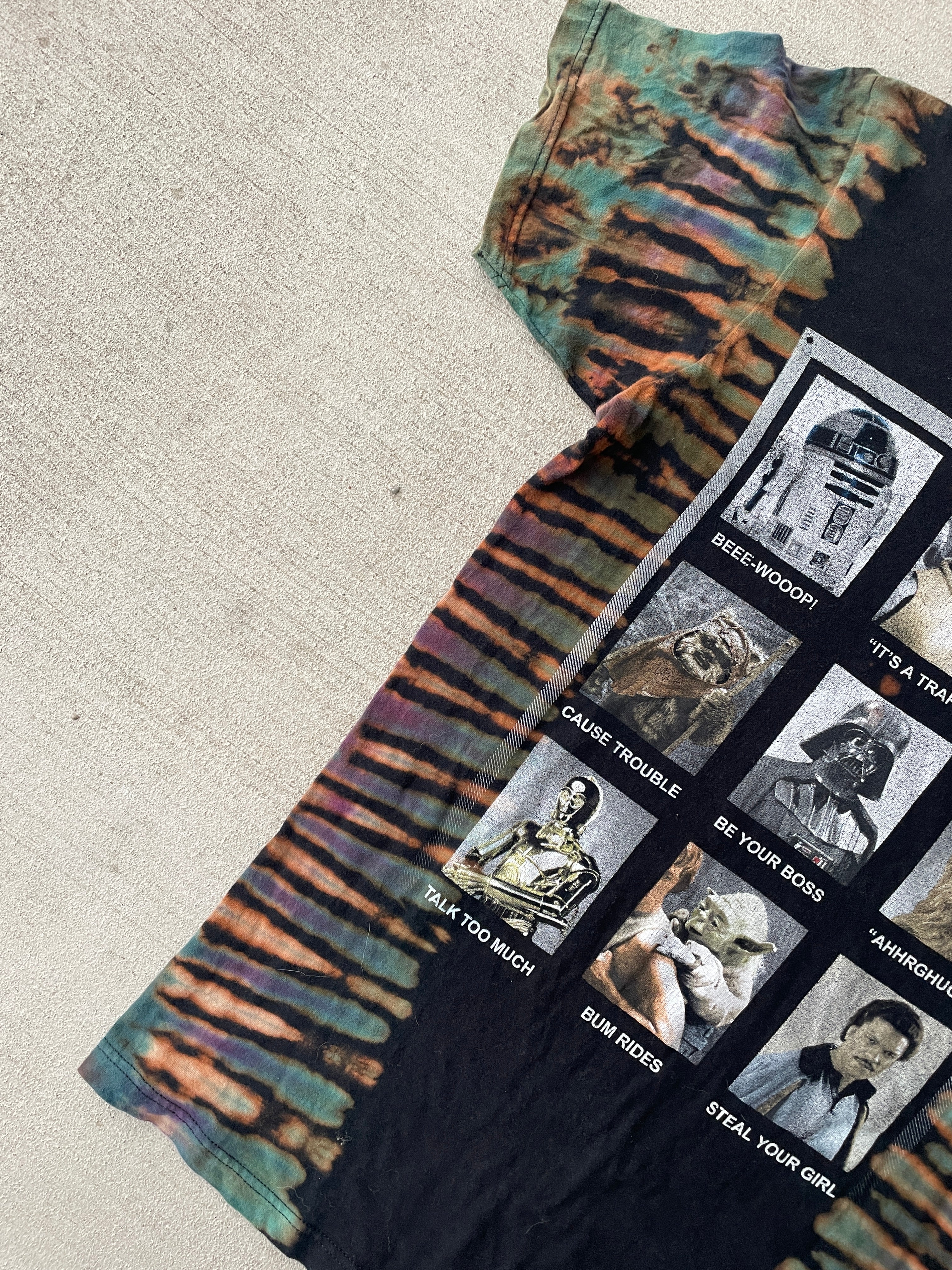 Small Men’s Star Wars Most Likely To… Handmade Tie Dye T-Shirt | Star Wars Characters Reverse Tie Dye Short Sleeve