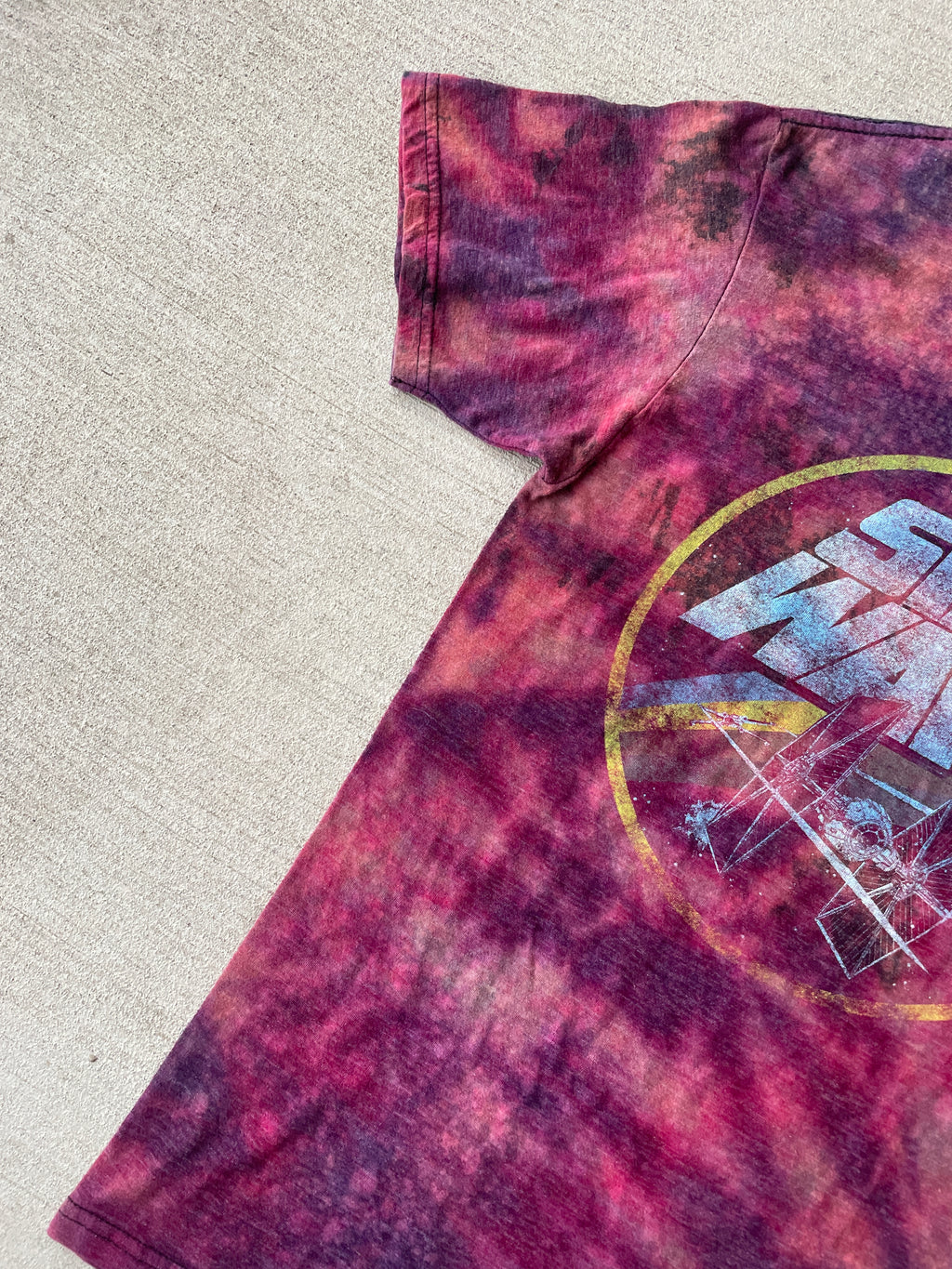 Small Men’s Star Wars Galaxy Dye Handmade Tie Dye T-Shirt | Reverse Galaxy Tie Dye Short Sleeve