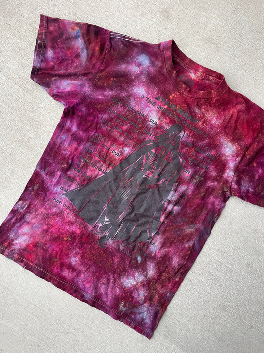 Medium Women’s Darth Vader The Imperial March Galaxy Dye Handmade Tie Dye T-Shirt | Star Wars Reverse Galaxy Tie Dye Short Sleeve
