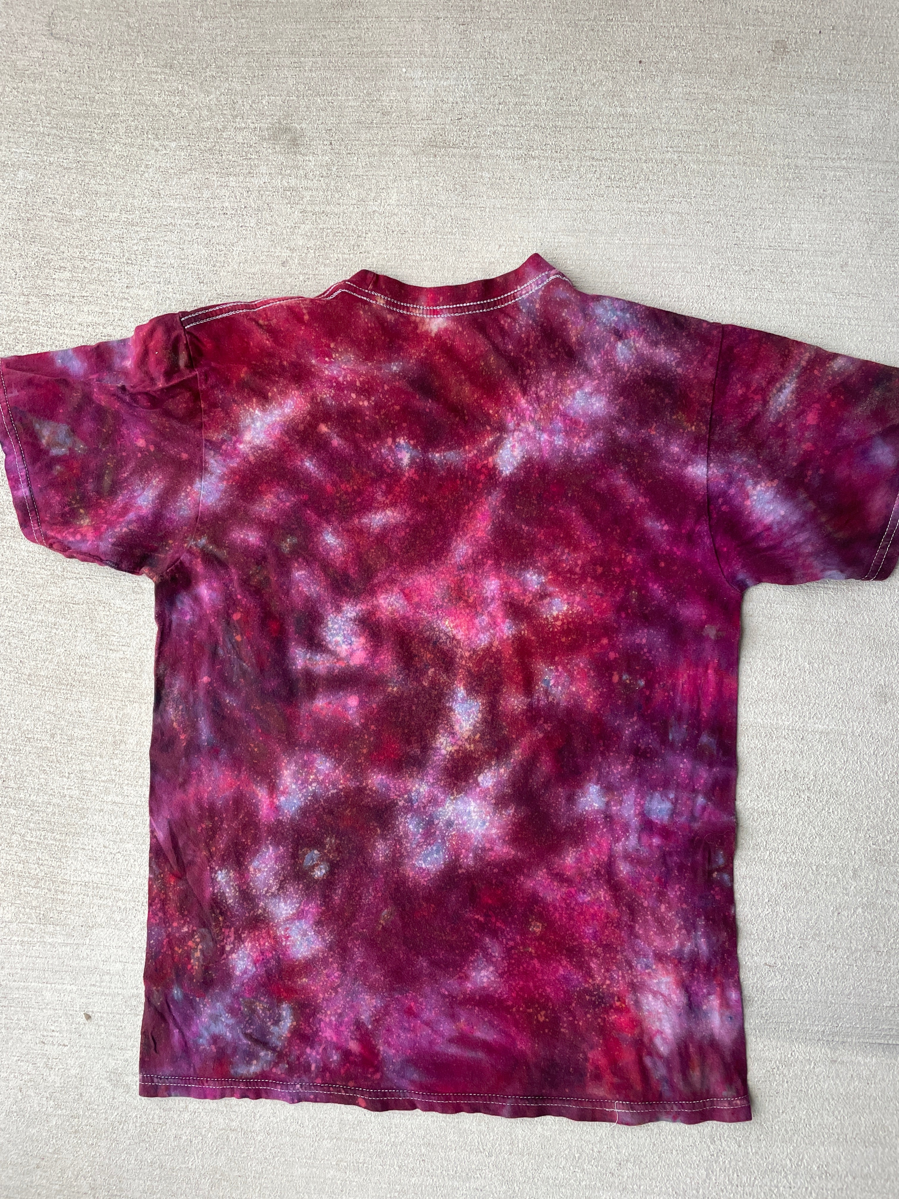 Medium Women’s Darth Vader The Imperial March Galaxy Dye Handmade Tie Dye T-Shirt | Star Wars Reverse Galaxy Tie Dye Short Sleeve