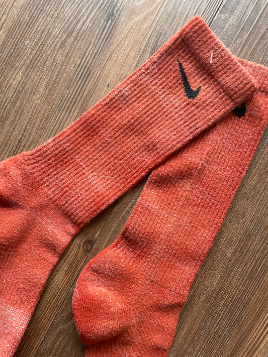 Terracotta Orange Tie Dye Nike Dri-FIT Everyday Plus Training Socks - Size Medium (Men's 6-8/Women's 7-10)