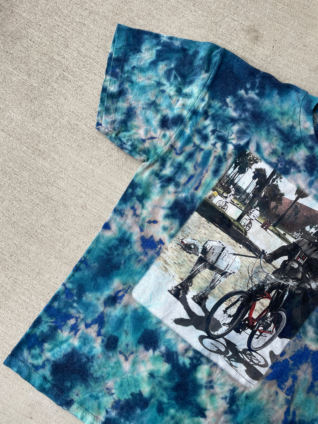 XL Boys Youth Darth Vader Biking AT-AT Handmade Tie Dye T-Shirt | Star  Wars Reverse Tie Dye Short Sleeve