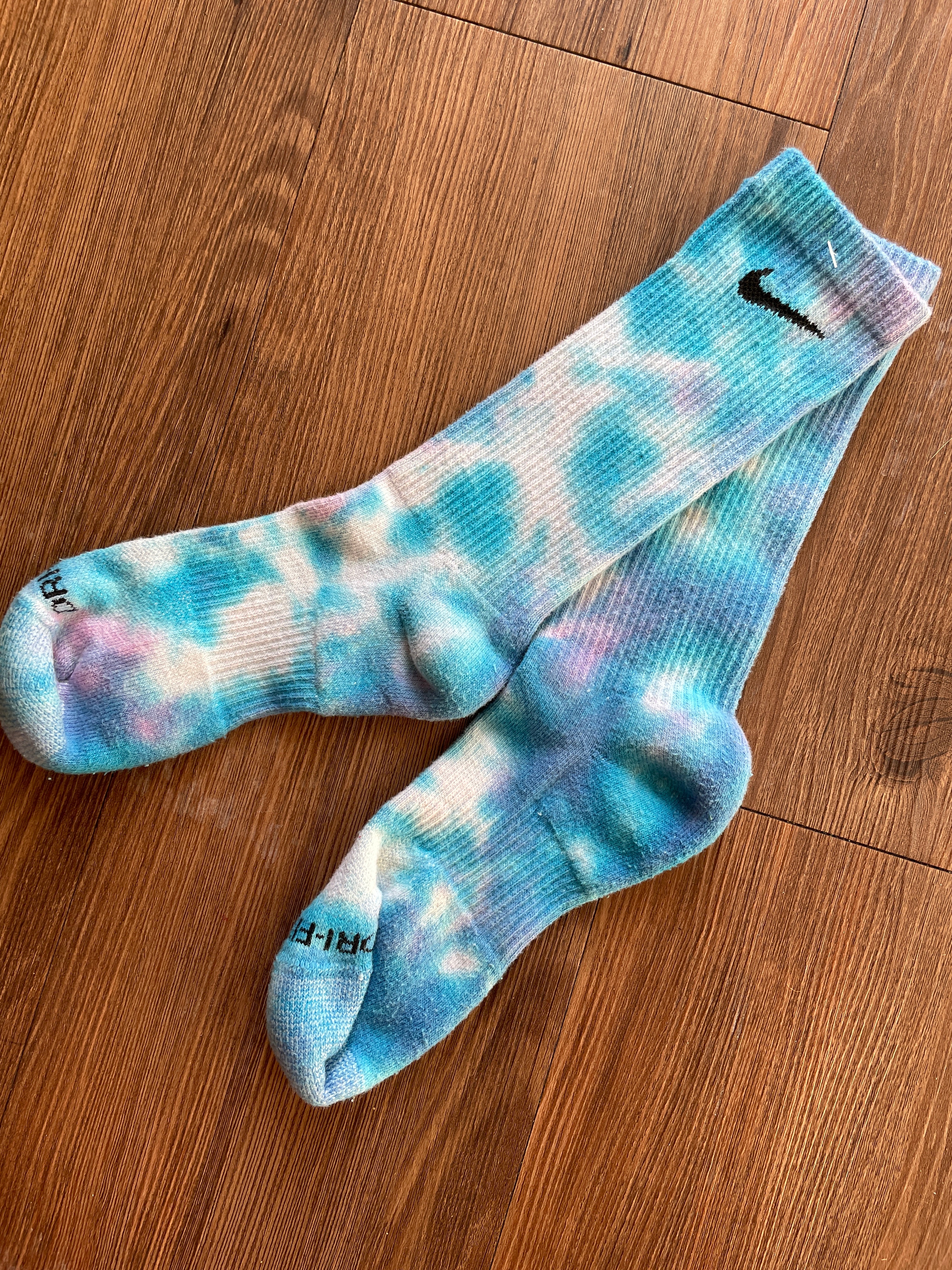 Blue Tie Dye Nike Dri-FIT Everyday Plus Training Socks - Size Medium (Men's 6-8/Women's 7-10)