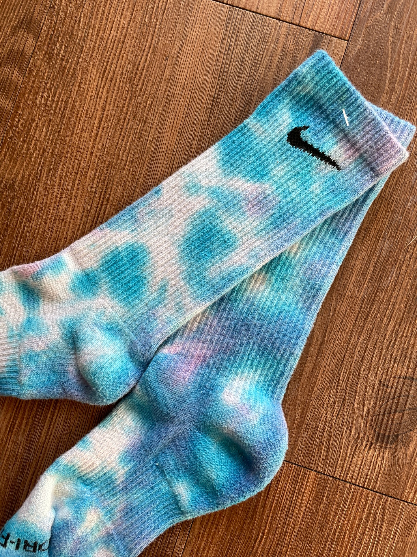 Blue Tie Dye Nike Dri-FIT Everyday Plus Training Socks - Size Medium (Men's 6-8/Women's 7-10)
