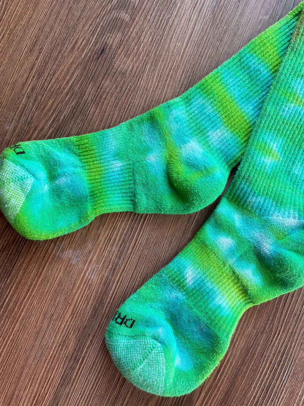 Shades of Green Tie Dye Nike Dri-FIT Everyday Plus Training Socks - Size Medium (Men's 6-8/Women's 7-10)