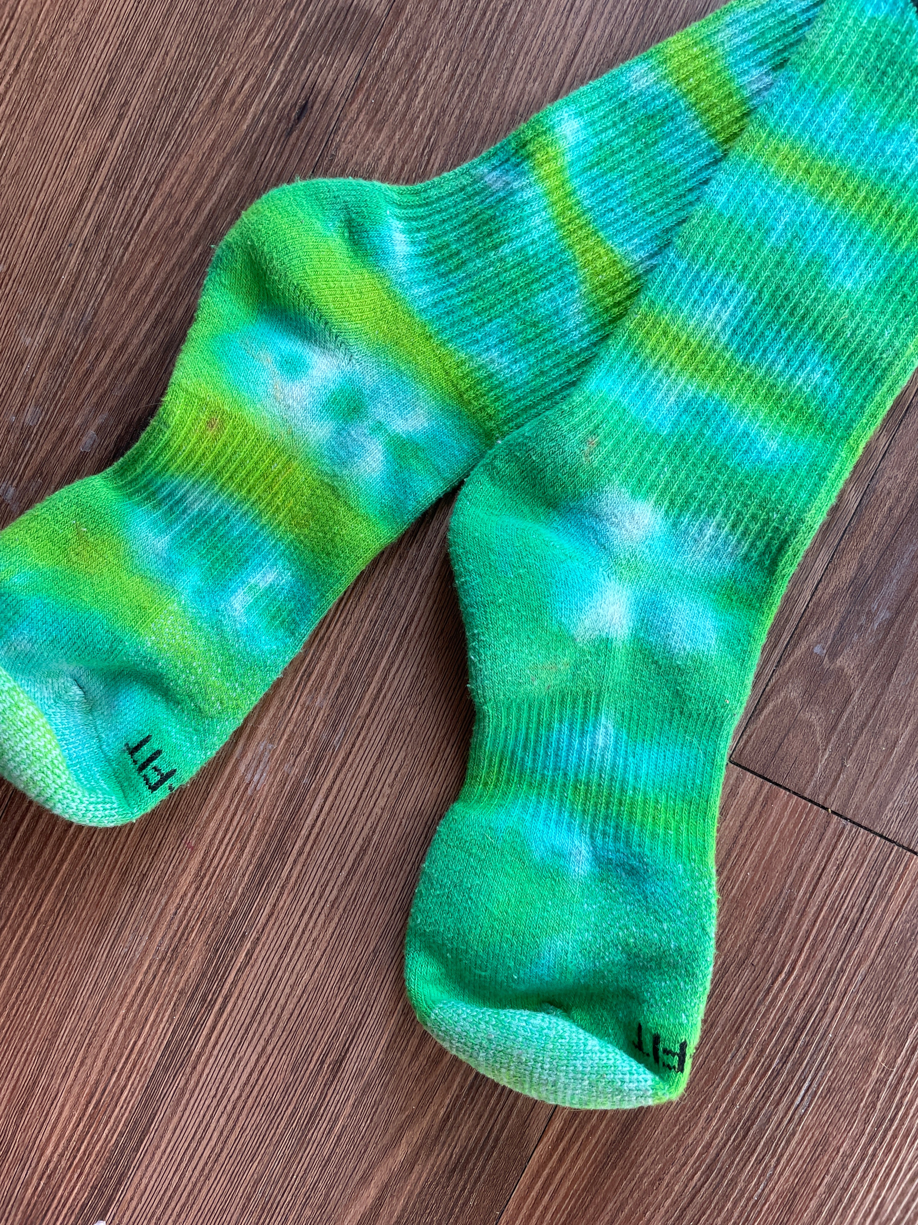 Shades of Green Tie Dye Nike Dri-FIT Everyday Plus Training Socks - Size Medium (Men's 6-8/Women's 7-10)