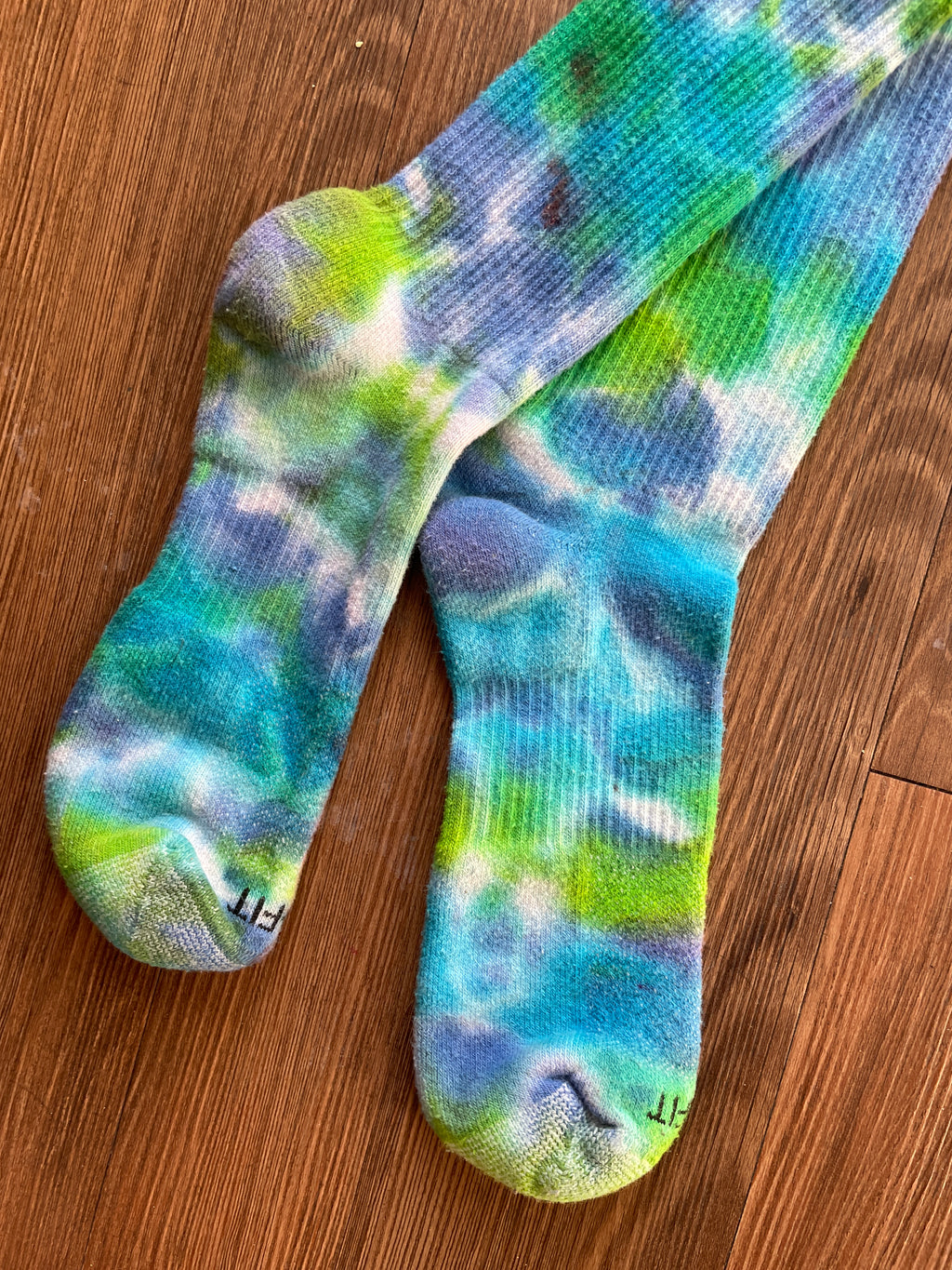 Blue and Green Dye Nike Dri-FIT Everyday Plus Training Socks - Size Large (Men's 8-12/Women's 10+)