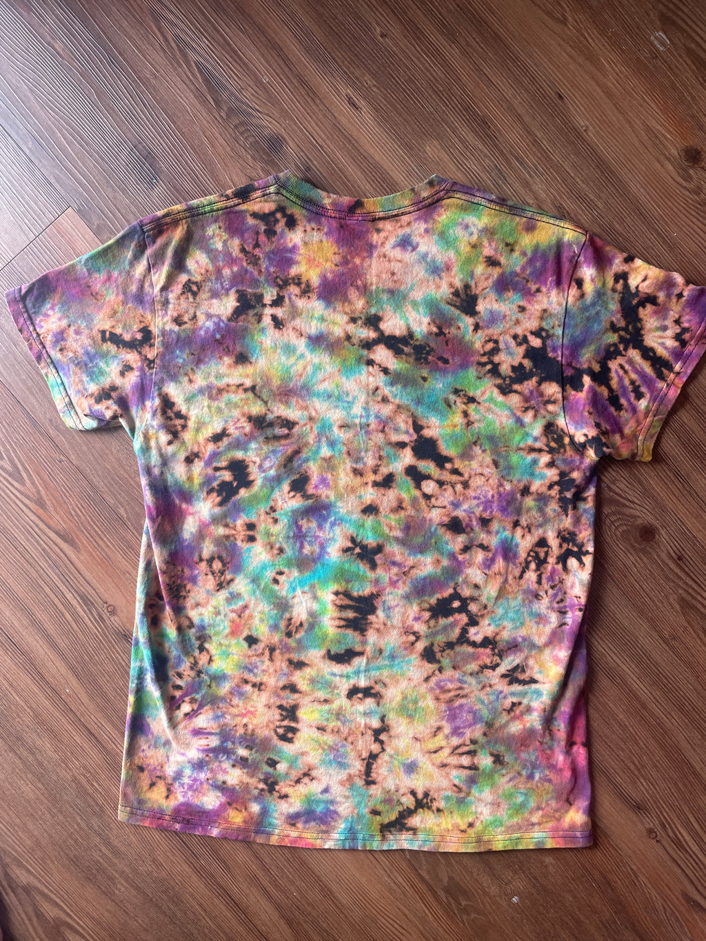 MEDIUM Men's Ice Cube Reverse Tie Dye t-shirt | NWA Bleach Crumpled