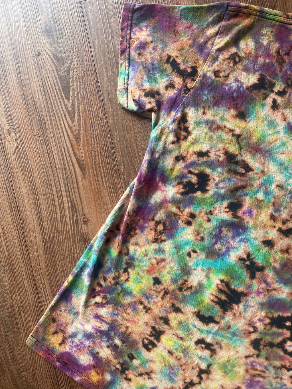 MEDIUM Men's Ice Cube Reverse Tie Dye t-shirt | NWA Bleach Crumpled