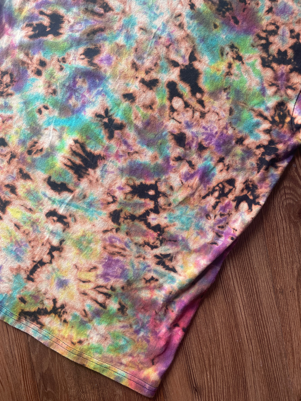MEDIUM Men's Ice Cube Reverse Tie Dye t-shirt | NWA Bleach Crumpled