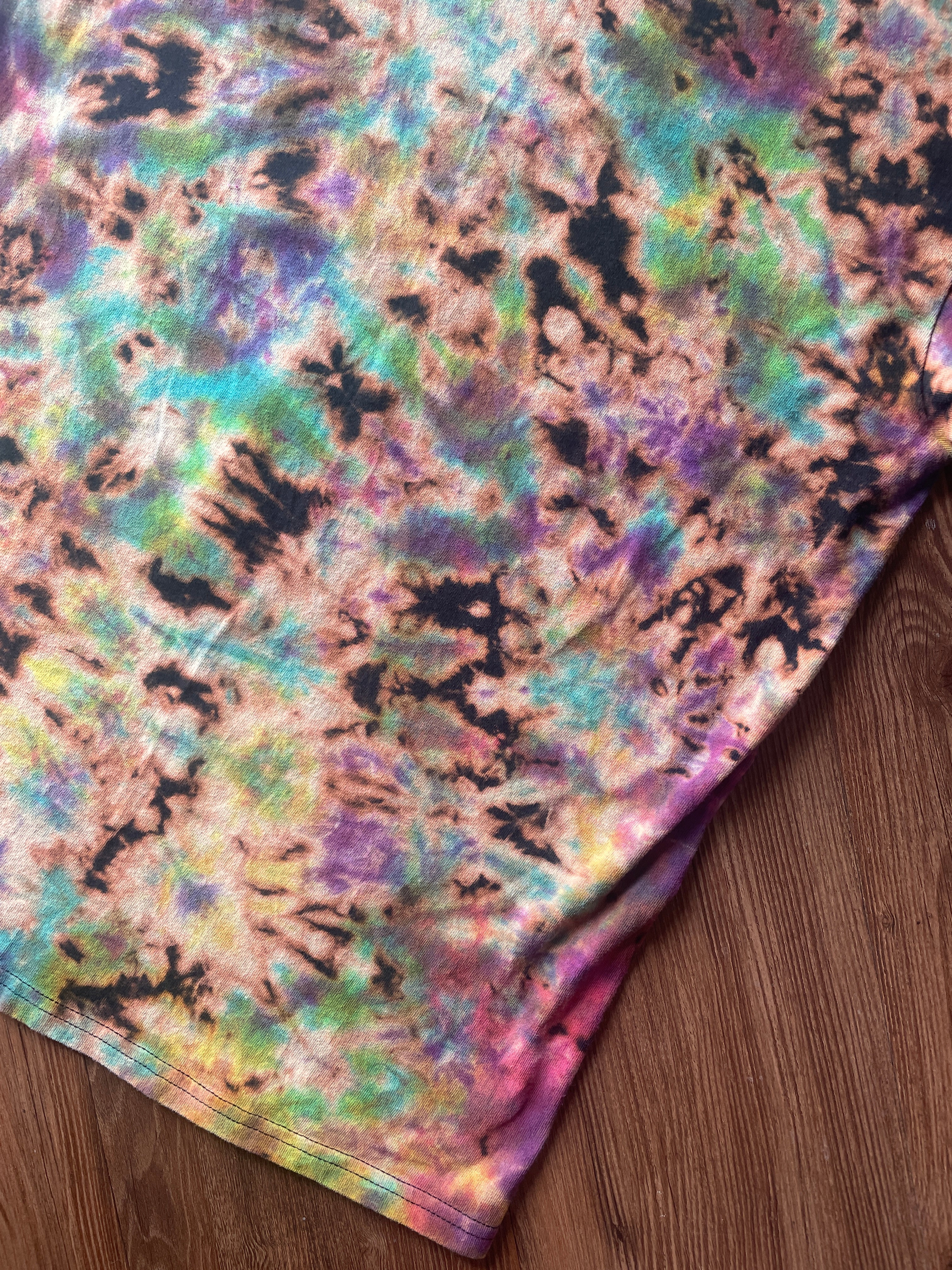 MEDIUM Men's Ice Cube Reverse Tie Dye t-shirt | NWA Bleach Crumpled